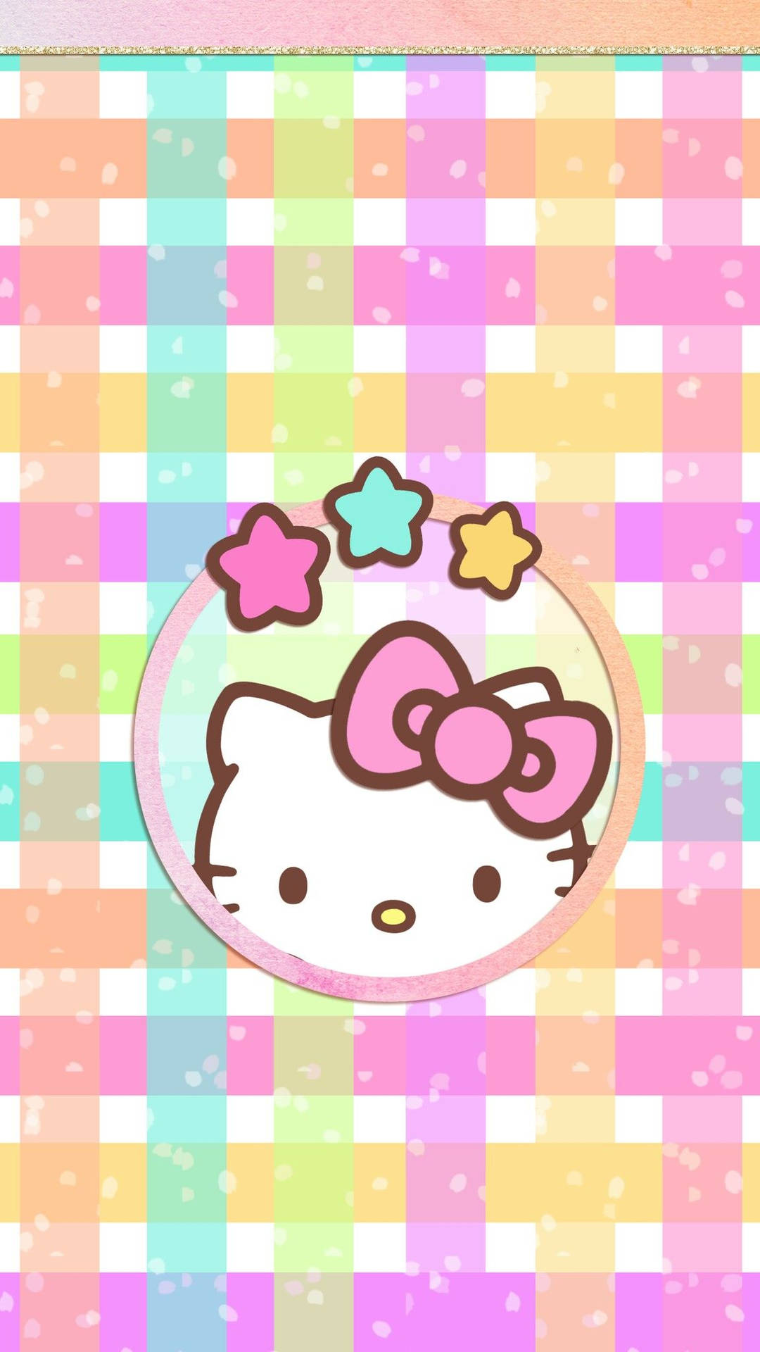 Hello Kitty kawaii vevd pastellfarger bakgrunnsbilde.