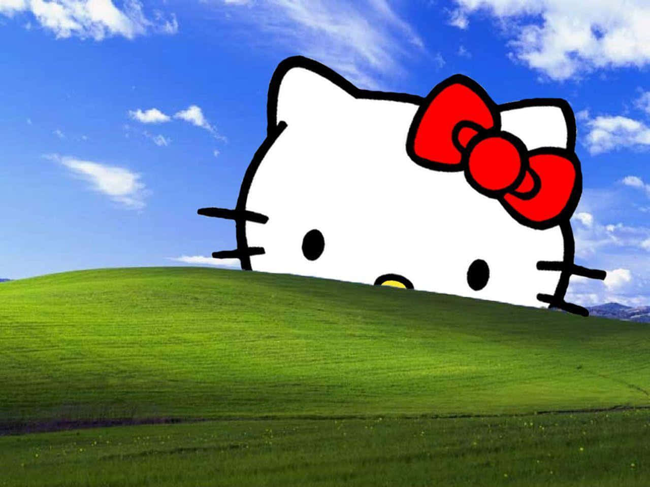 Hello Kitty Laptop Windows Bakke Bakgrunner