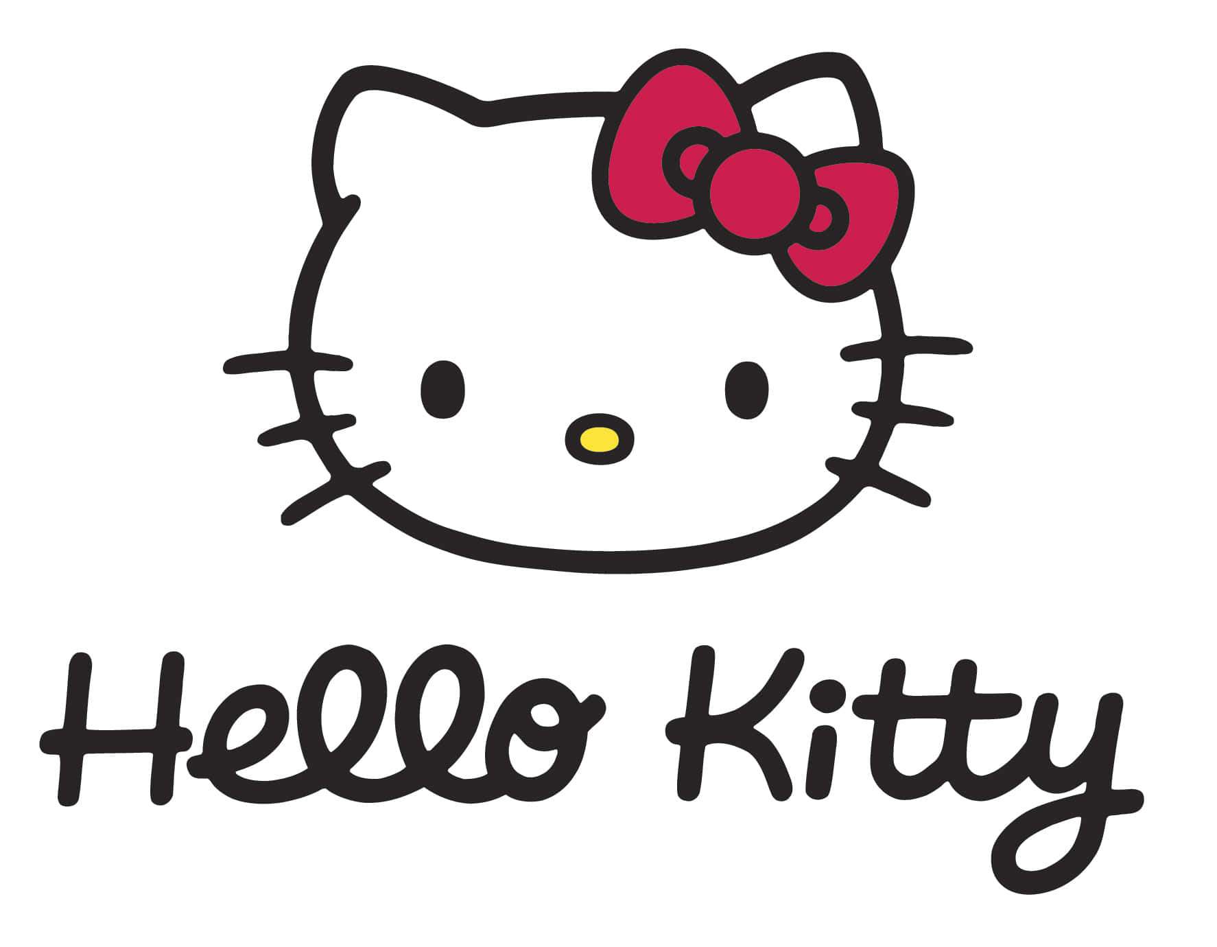 hello kitty-logo med rød sløyfe Bakgrunner