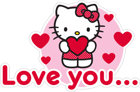 Hello Kitty Love You Grafikk Bakgrunner