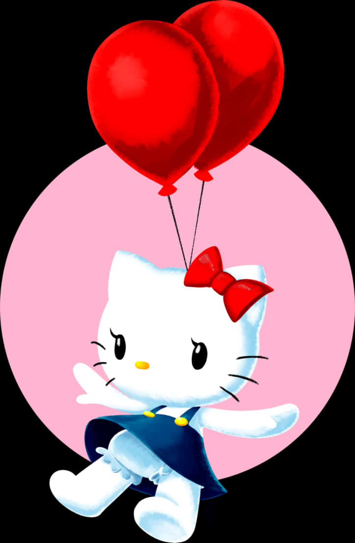 Hello Kitty med ballonger Bakgrunner