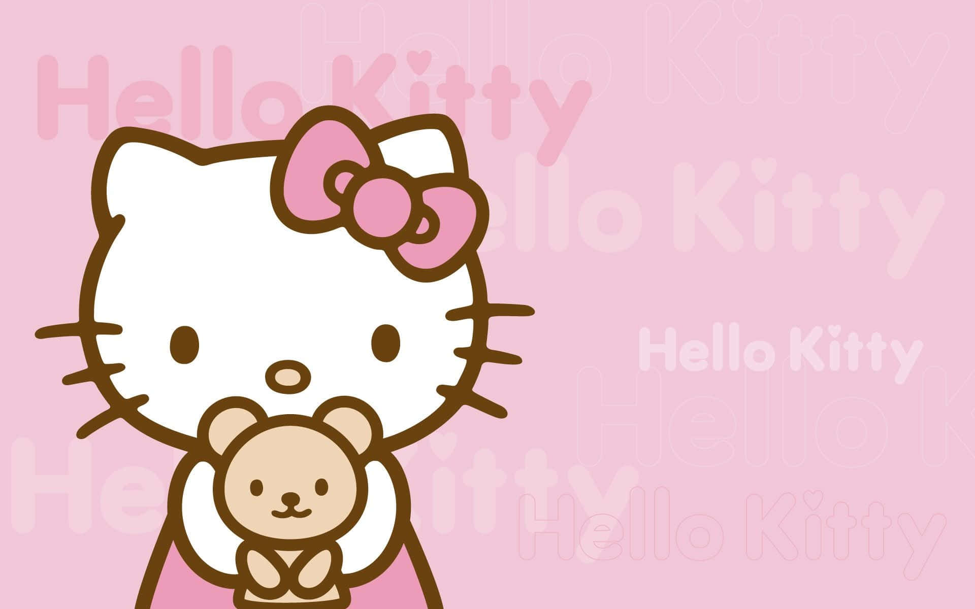 Hello Kitty med kosedyr bakgrunn Bakgrunner