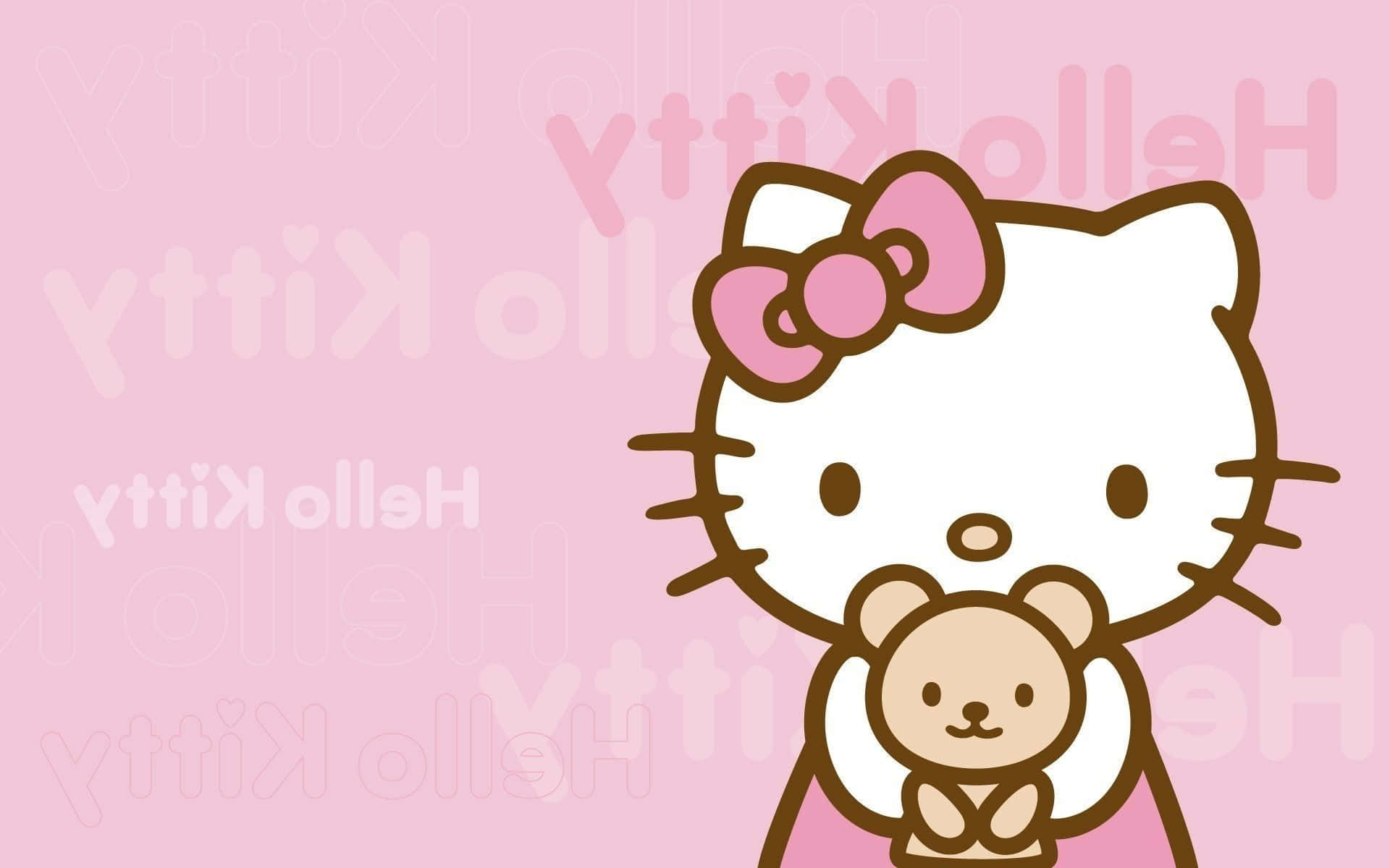 Hello Kitty mot omvendt navnebakgrunn Bakgrunner