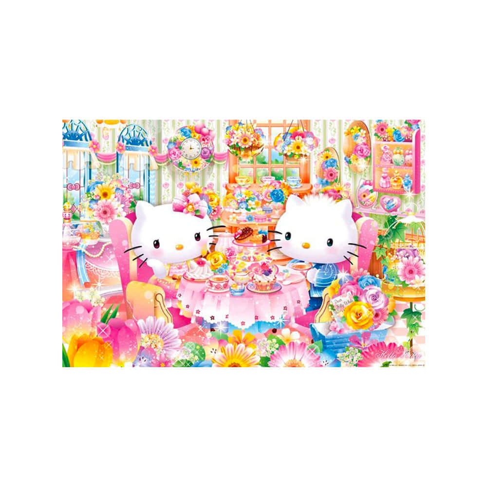 Hello Kitty på date Sanrio Pfp Bakgrunner