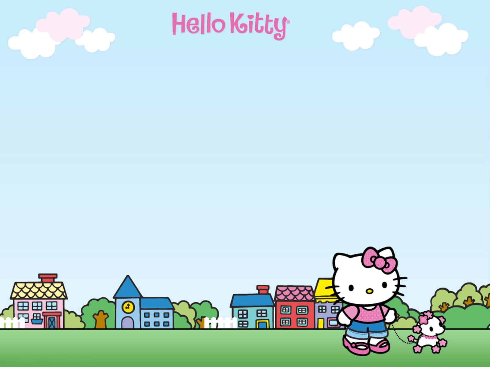 Hello Kitty på feltbakgrunn Bakgrunner