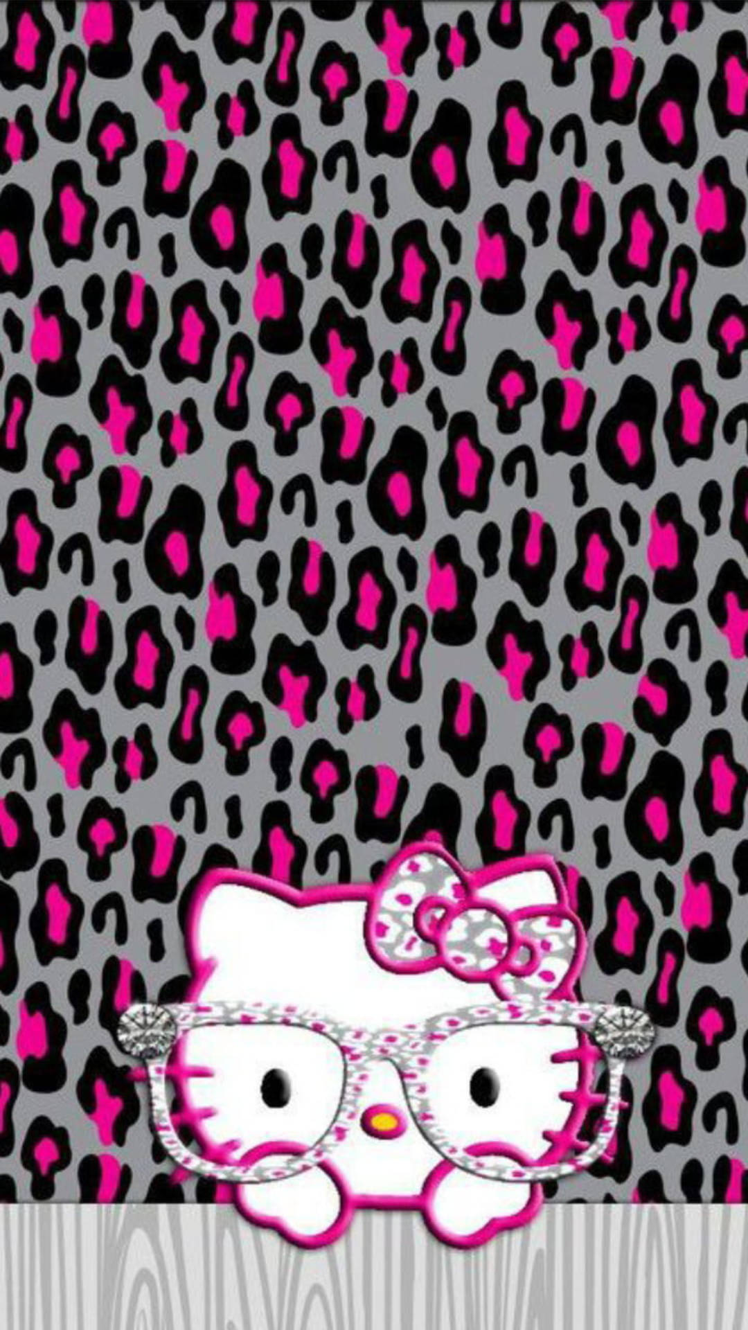Hello Kitty på søtt leopardmønster Bakgrunner