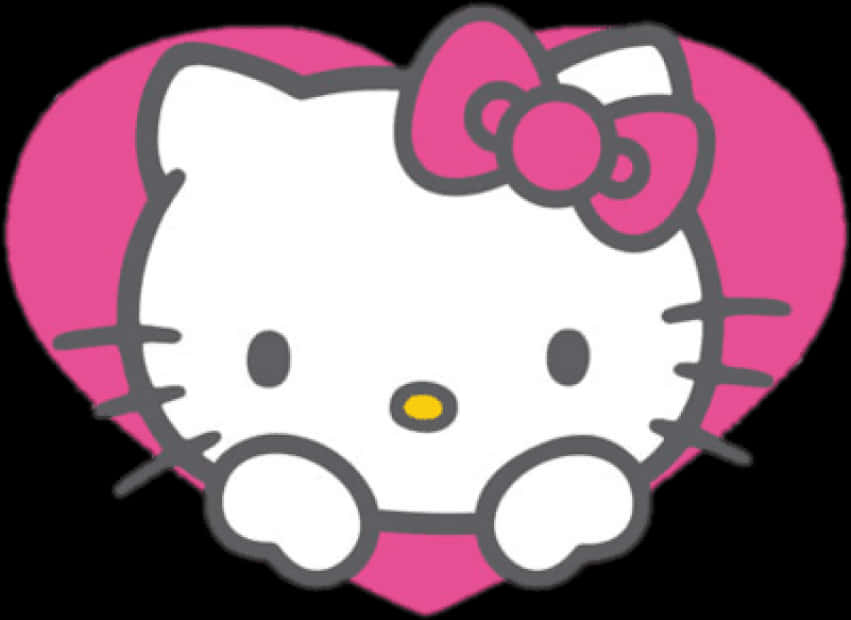 Hello Kitty rosa hjertegrafikk Bakgrunner