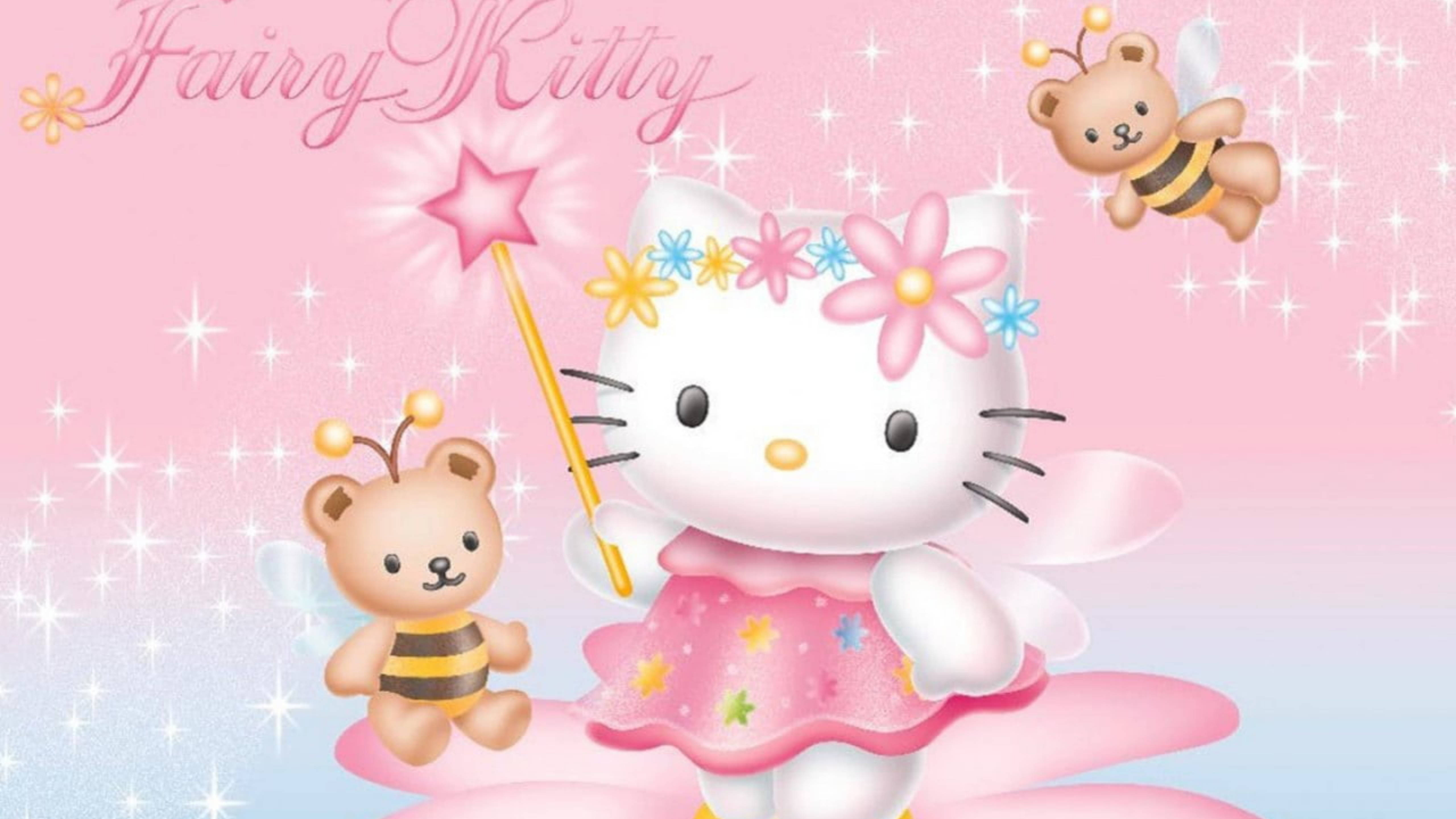 Hello Kitty Rosa Fe Bakgrunner