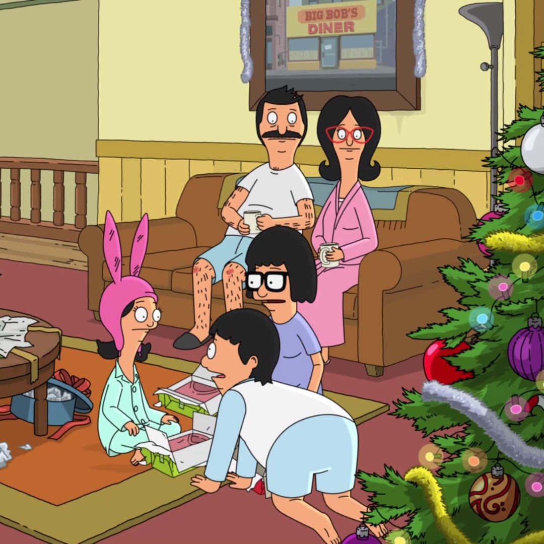 Herlig øyeblikksbilde av den populære animasjonsserien Bob's Burgers. Bakgrunner