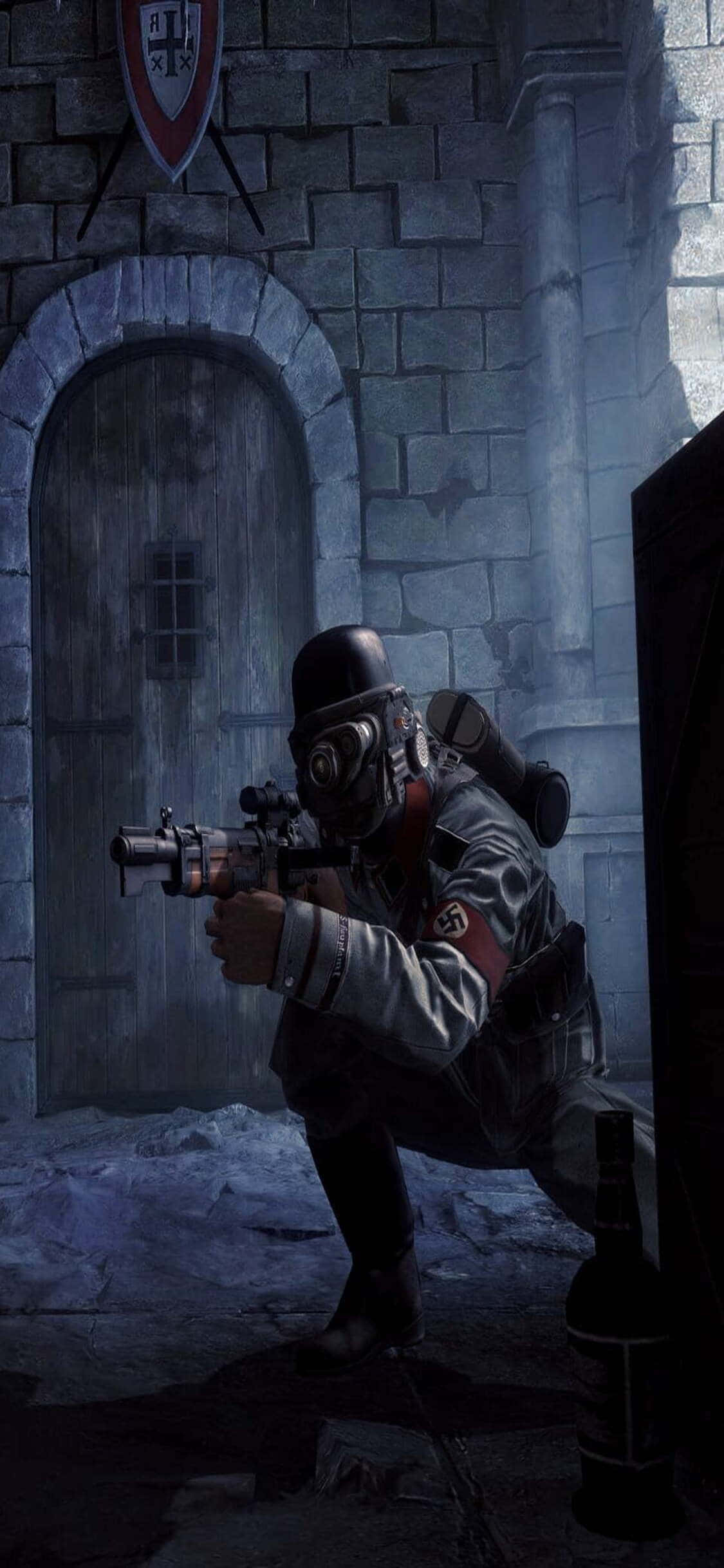 Hev Spillnivået Ditt med Wolfenstein II på en iPhone Xs Bakgrunner