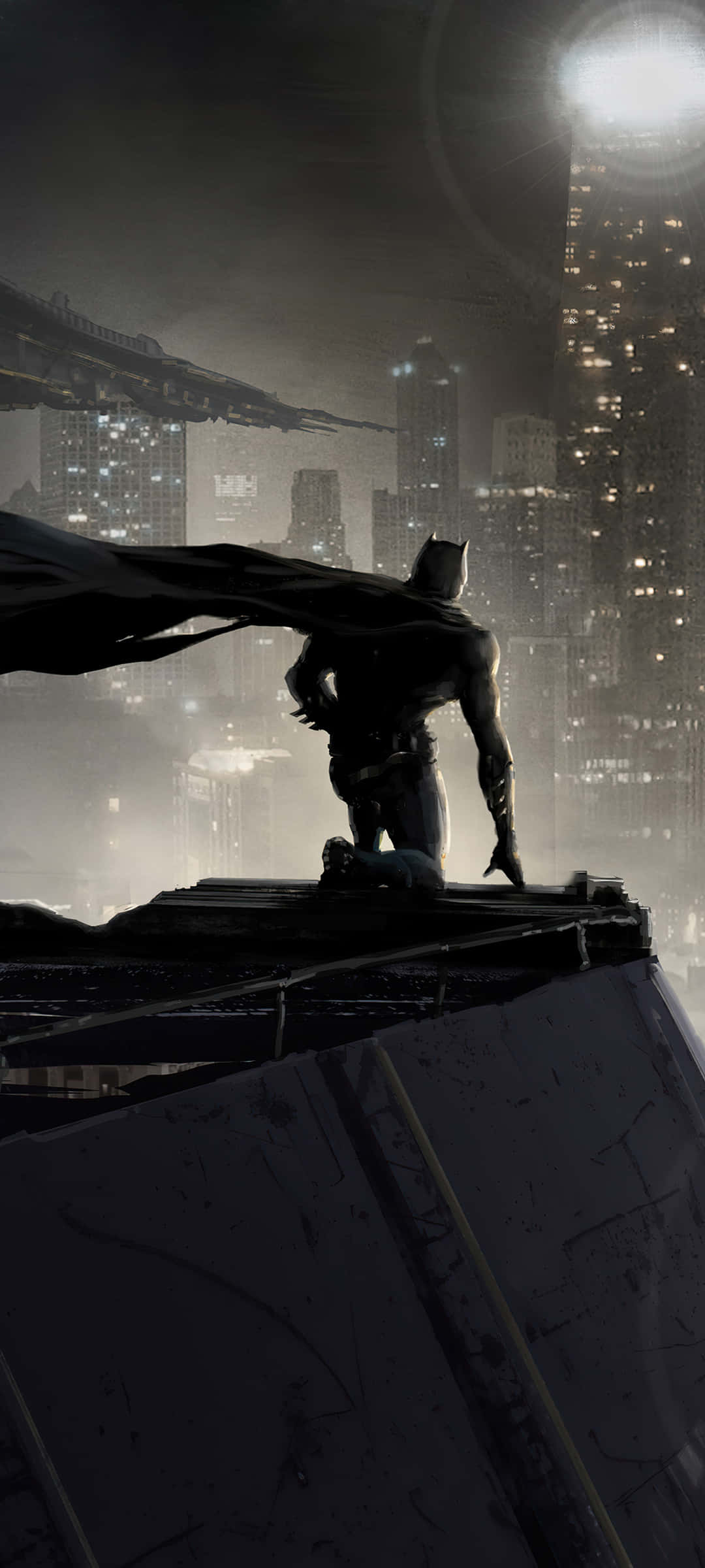 Himmelbilde av Batman City opplyst av stjernene Bakgrunner