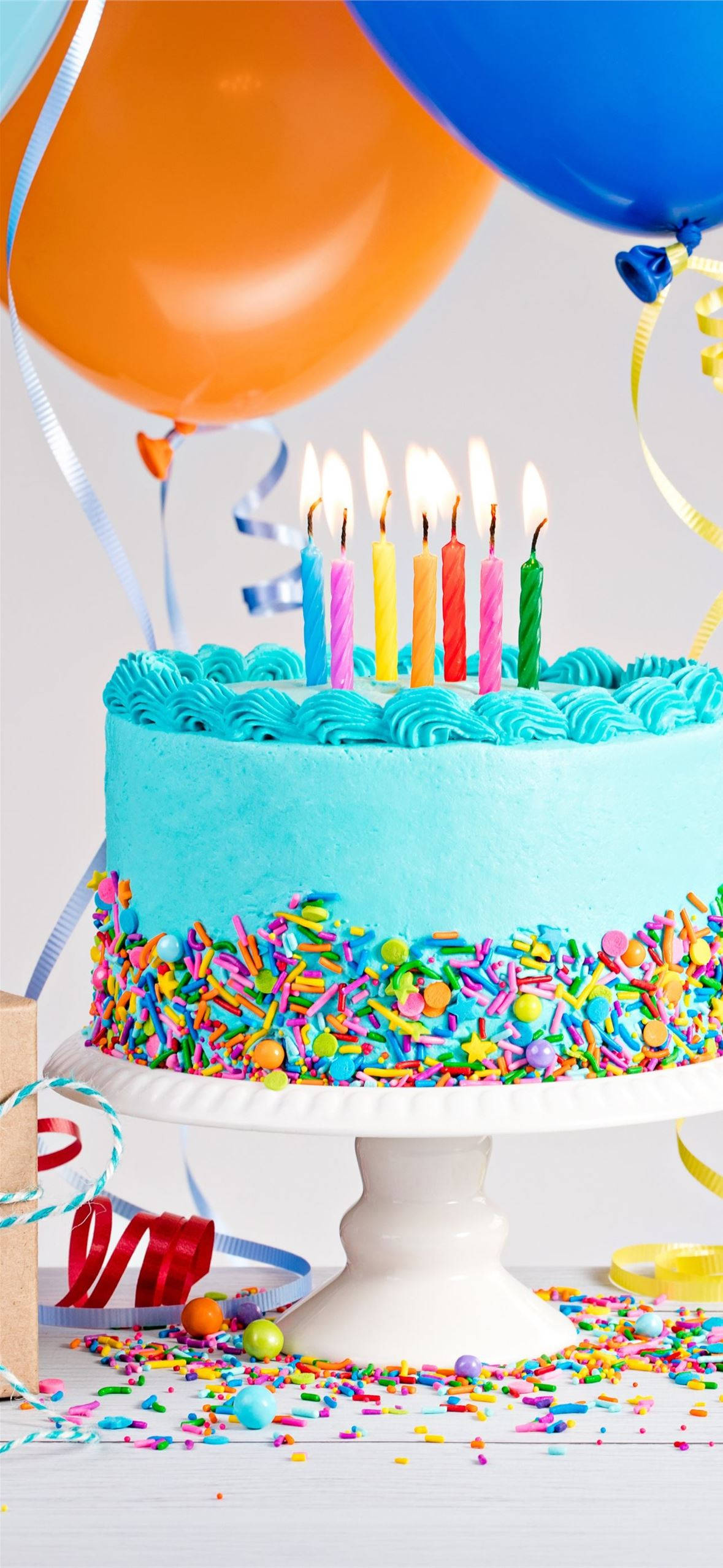 Himmelblå kake mat iPhone Bakgrunner