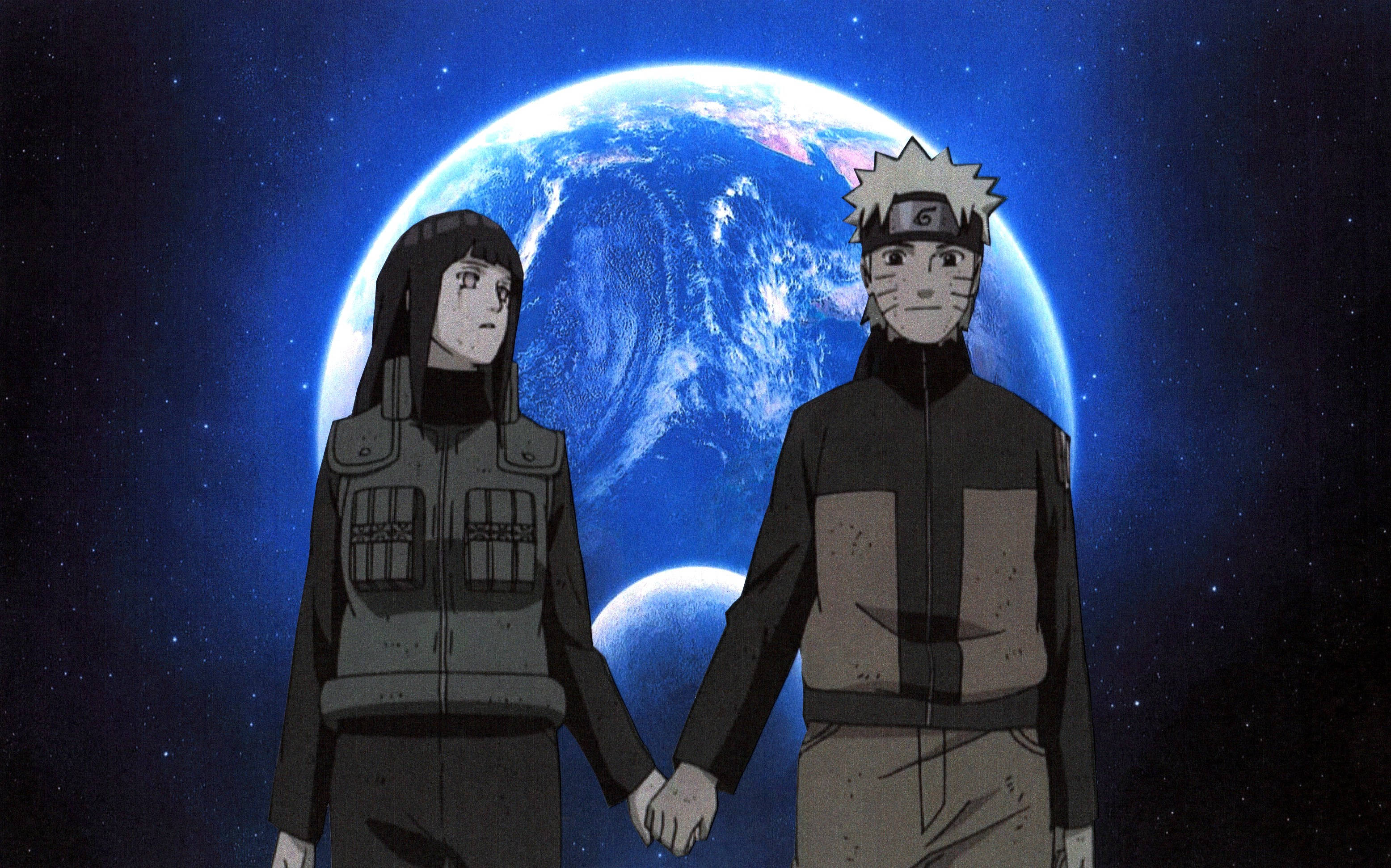 Hinata holder hender med Naruto iPad Bakgrunner