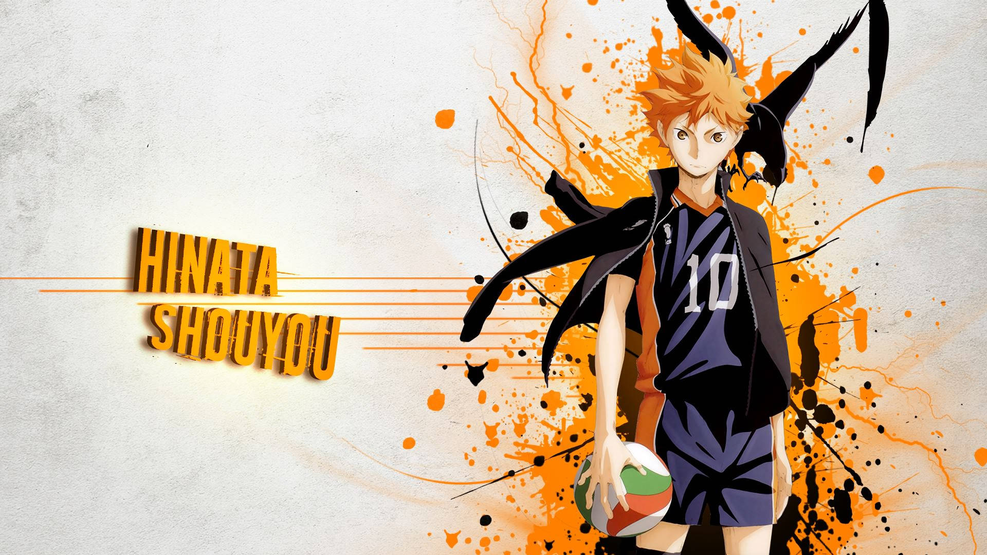 Hinata Shouyou Haikyuu oransje estetikk Bakgrunner