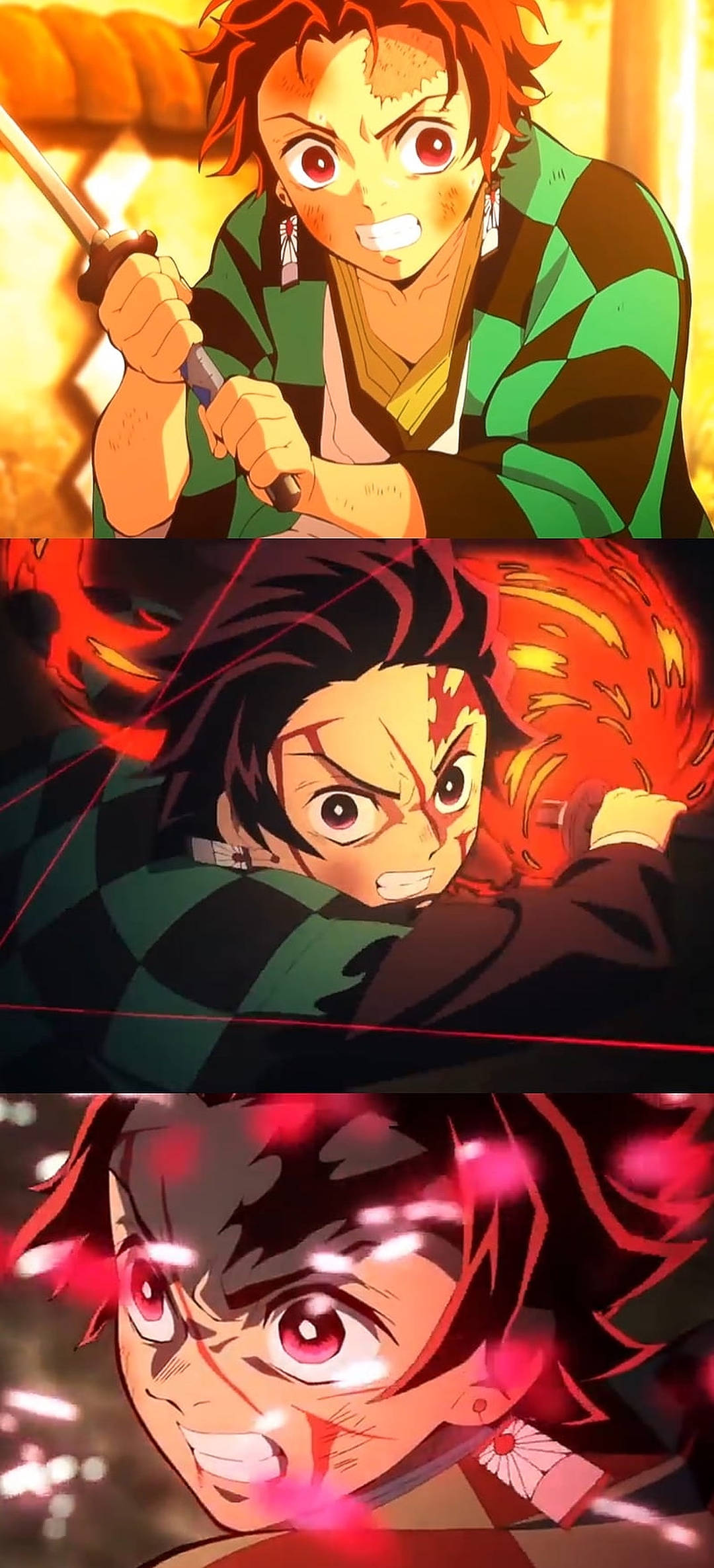 Hinokami Kagura-kollasj Bakgrunner