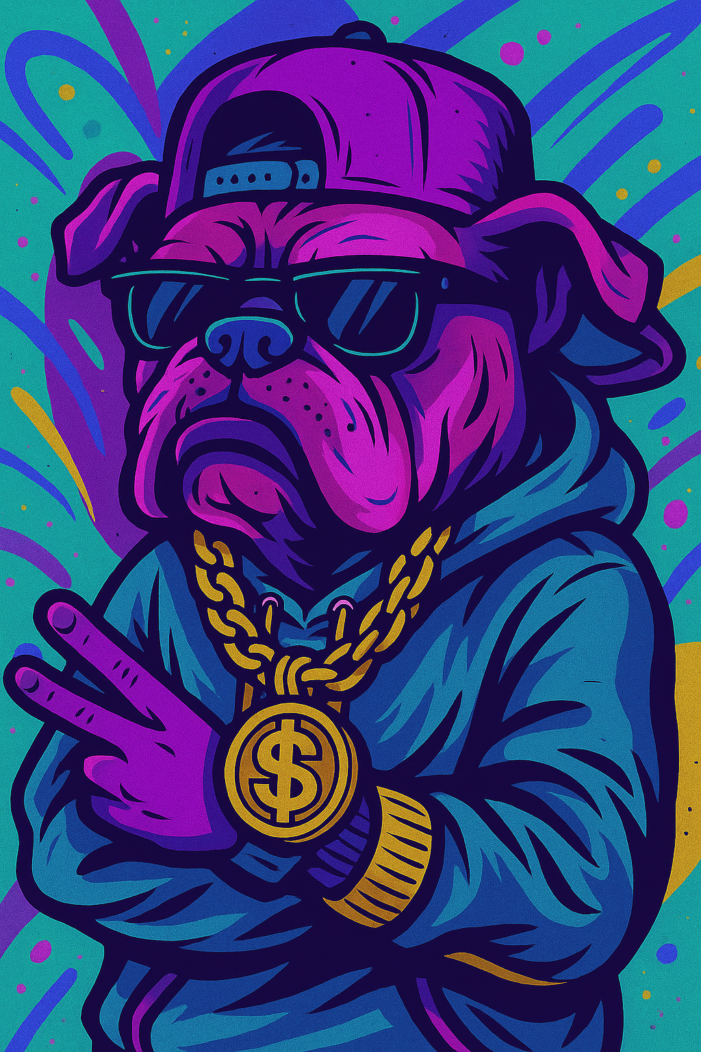 Hip-hop rosa Bakgrunner