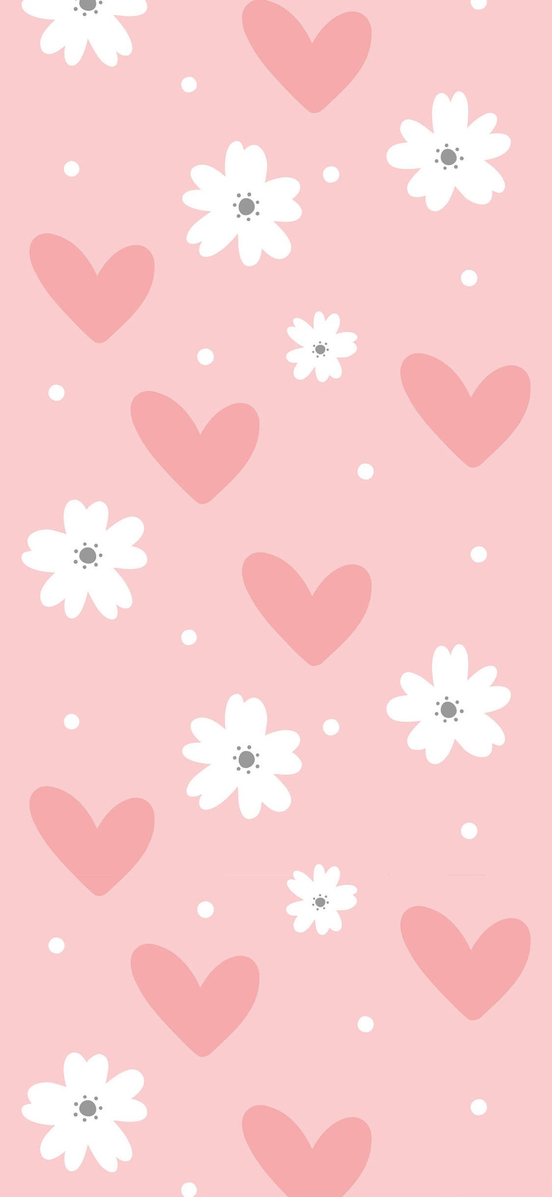Hjerter og blomster jentete iPhone Bakgrunner