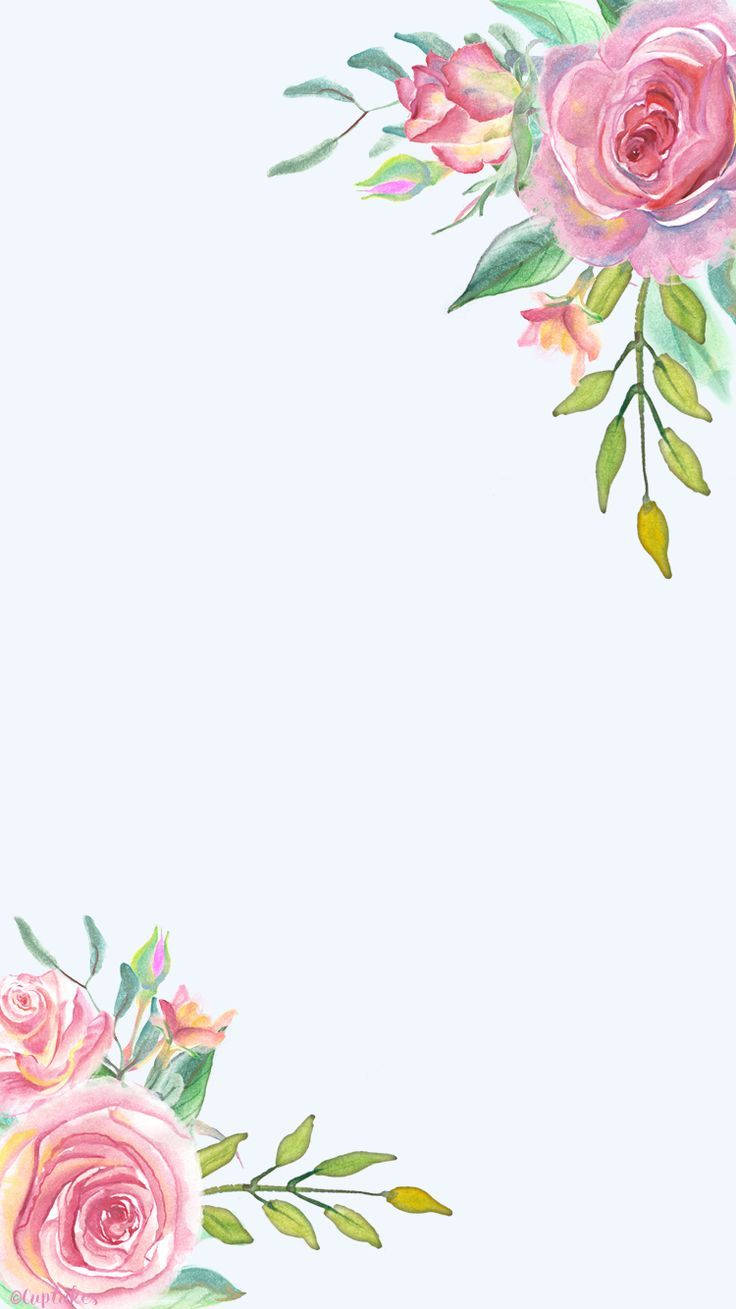 Hjørnebord Blomster iPhone Bakgrunner
