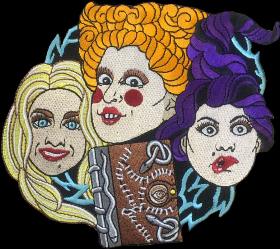 Hocus Pocus Sanderson Sisters Broderi Bakgrunner