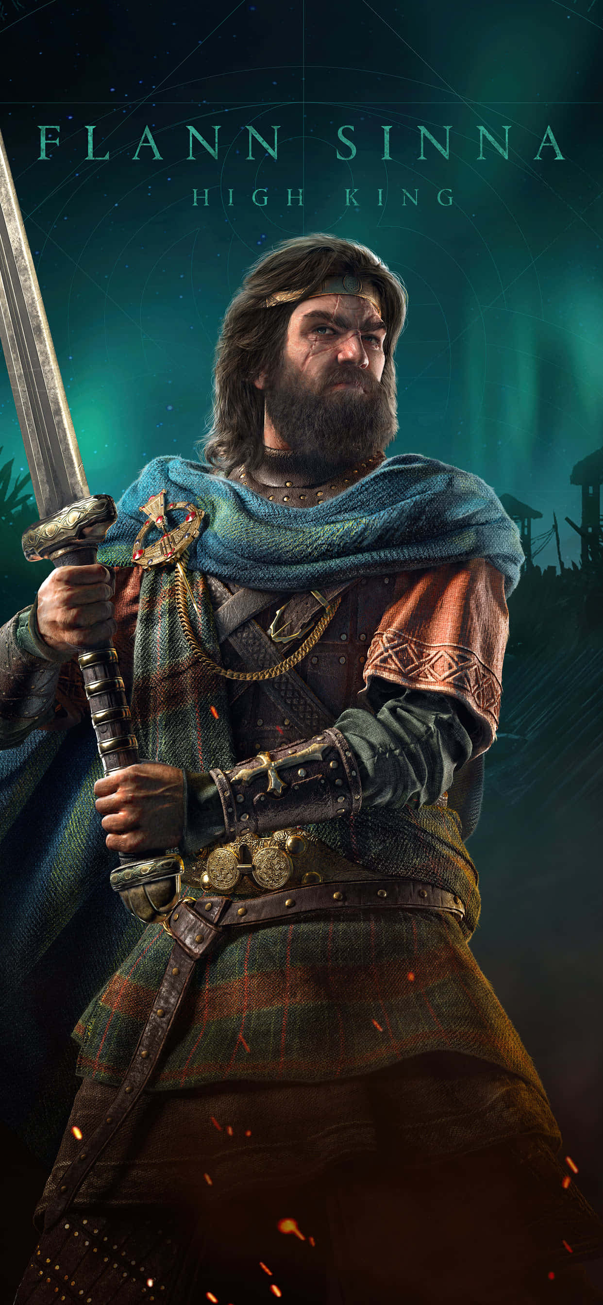 High King Flann iPhone Xs Max Assassin's Creed Valhalla Bakgrunn Bakgrunner
