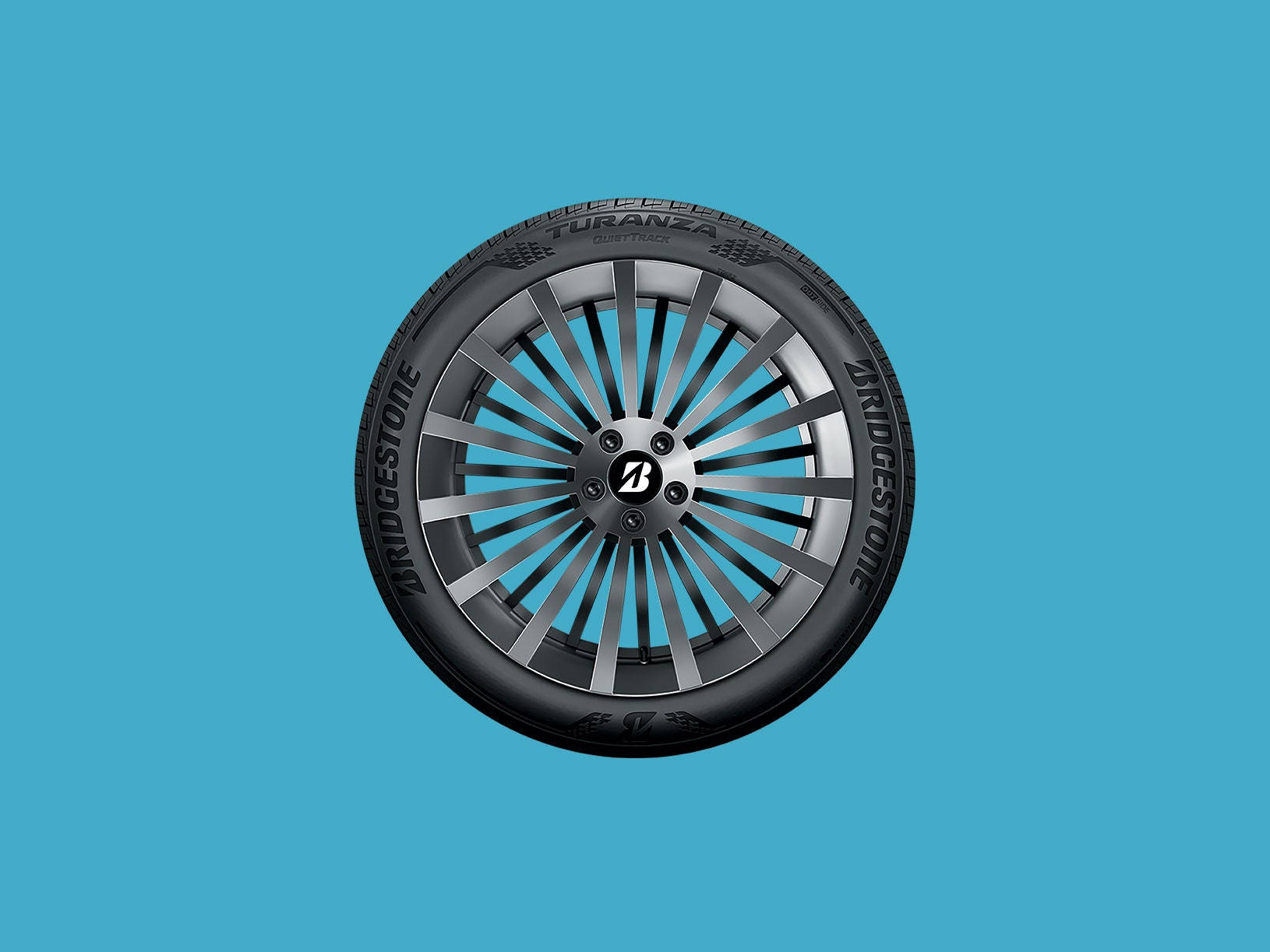 Høykvalitetsbilde av Bridgestone Turanza QuietTrack-dekk Bakgrunner