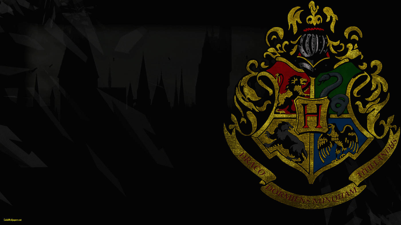 Hogwarts-hus med campus-silhuett Harry Potter iPad Bakgrunner