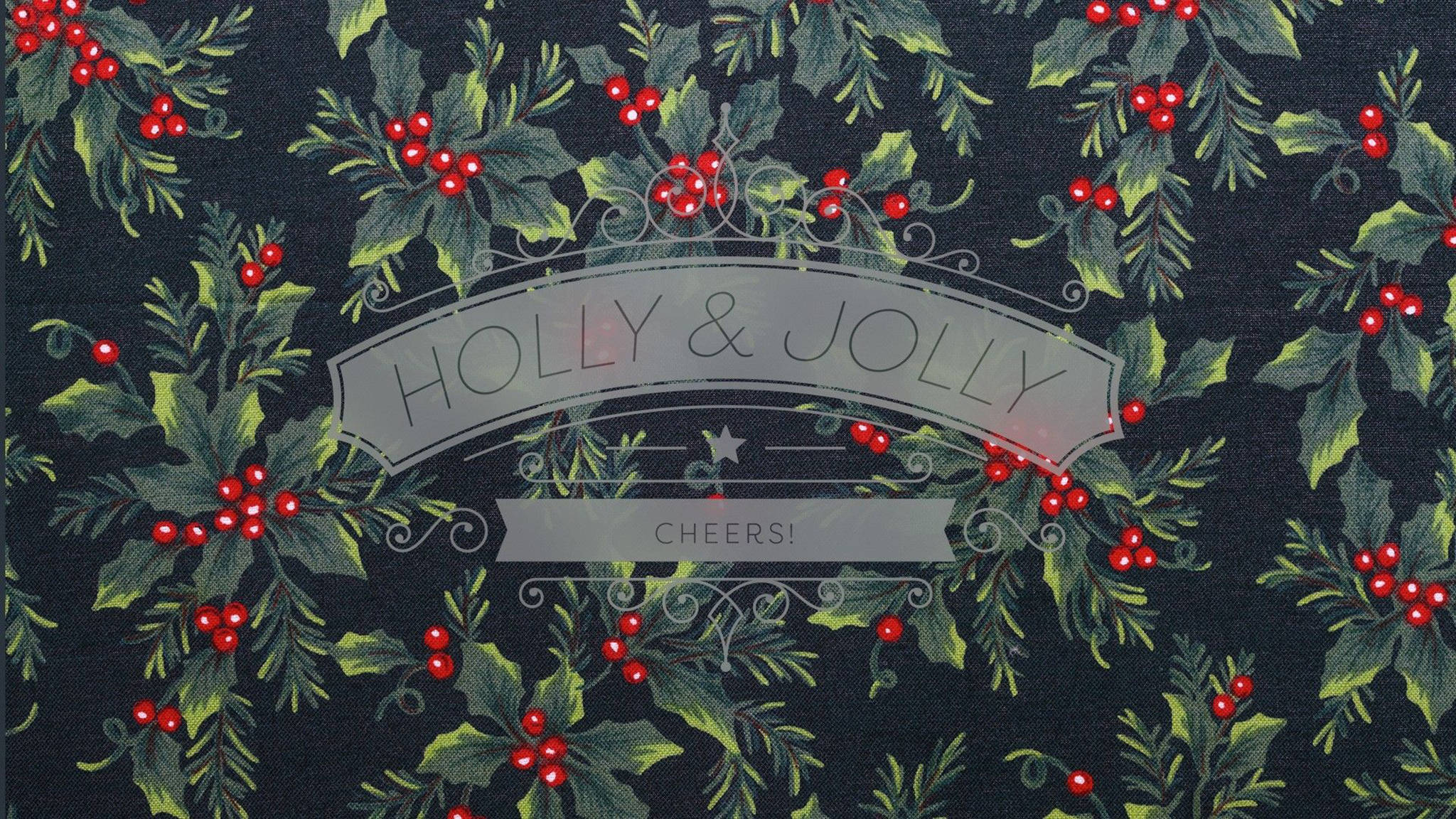 Holly Jolly Christmas-skrivebord Bakgrunner