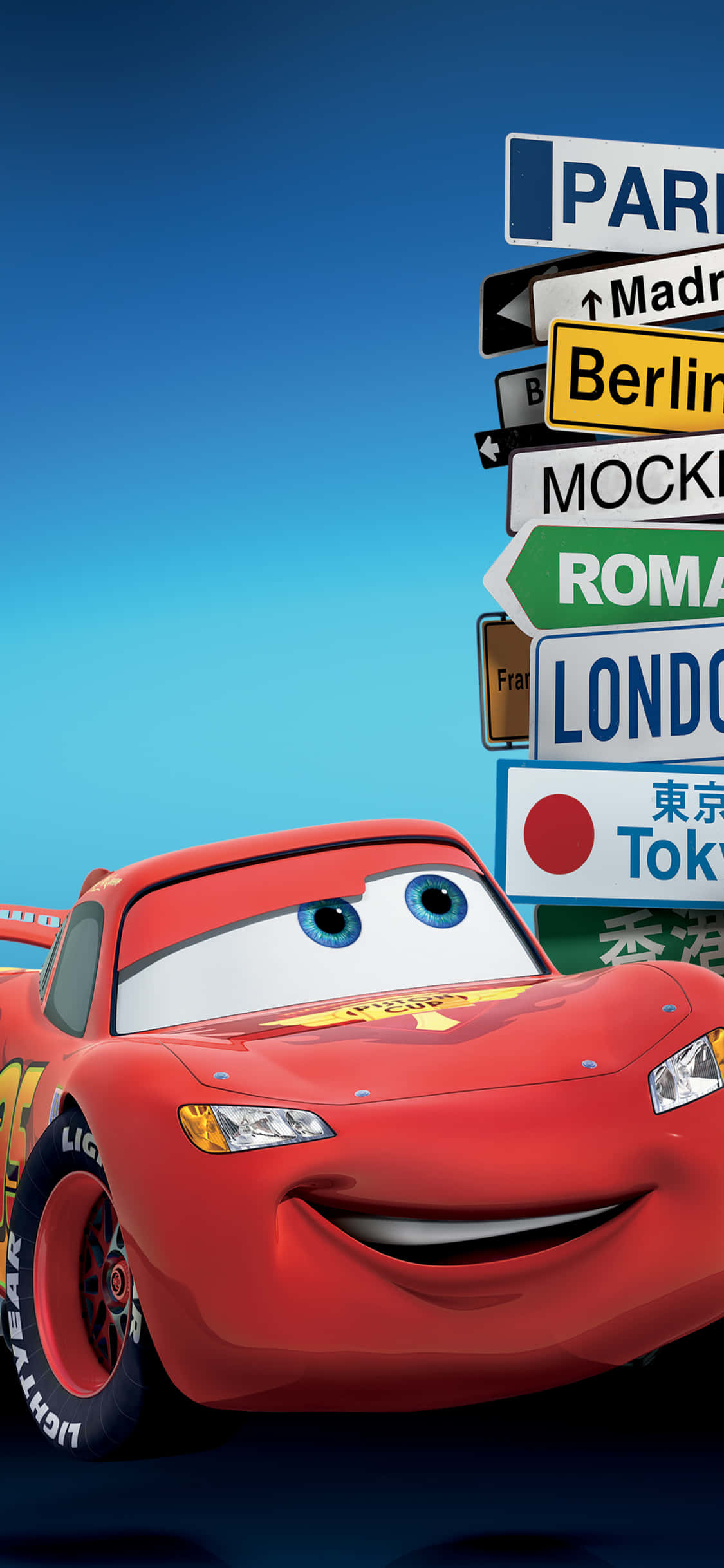 Hovedpersonen Lightning McQueen iPhone X Biler Bakgrunn Bakgrunner