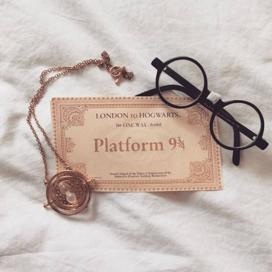 HP Hogwarts Express Billett Aesthetic Bakgrunner