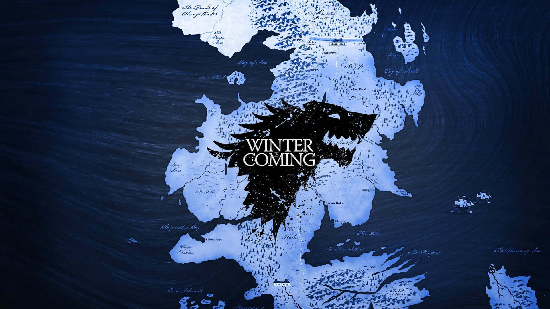 Hus Stark Ulv Blå Westeros Kart Bakgrunner
