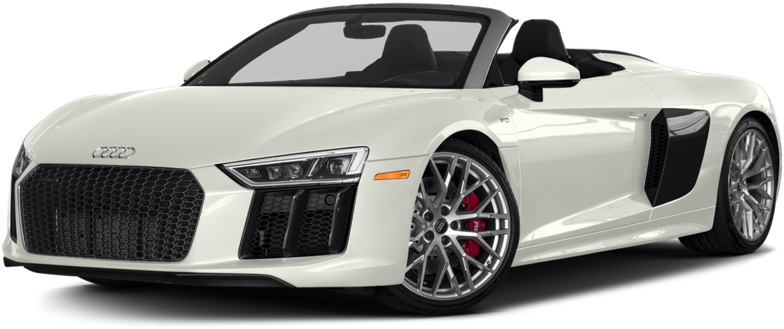 Hvit Audi R8 Spyder Cabriolet Bakgrunner