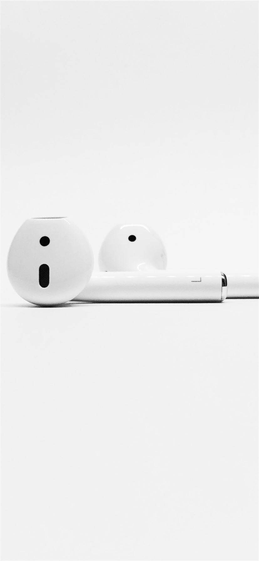Hvit iPhone AirPods Bakgrunner