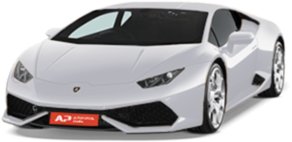 Hvit Lamborghini Huracan Evo i profil Bakgrunner