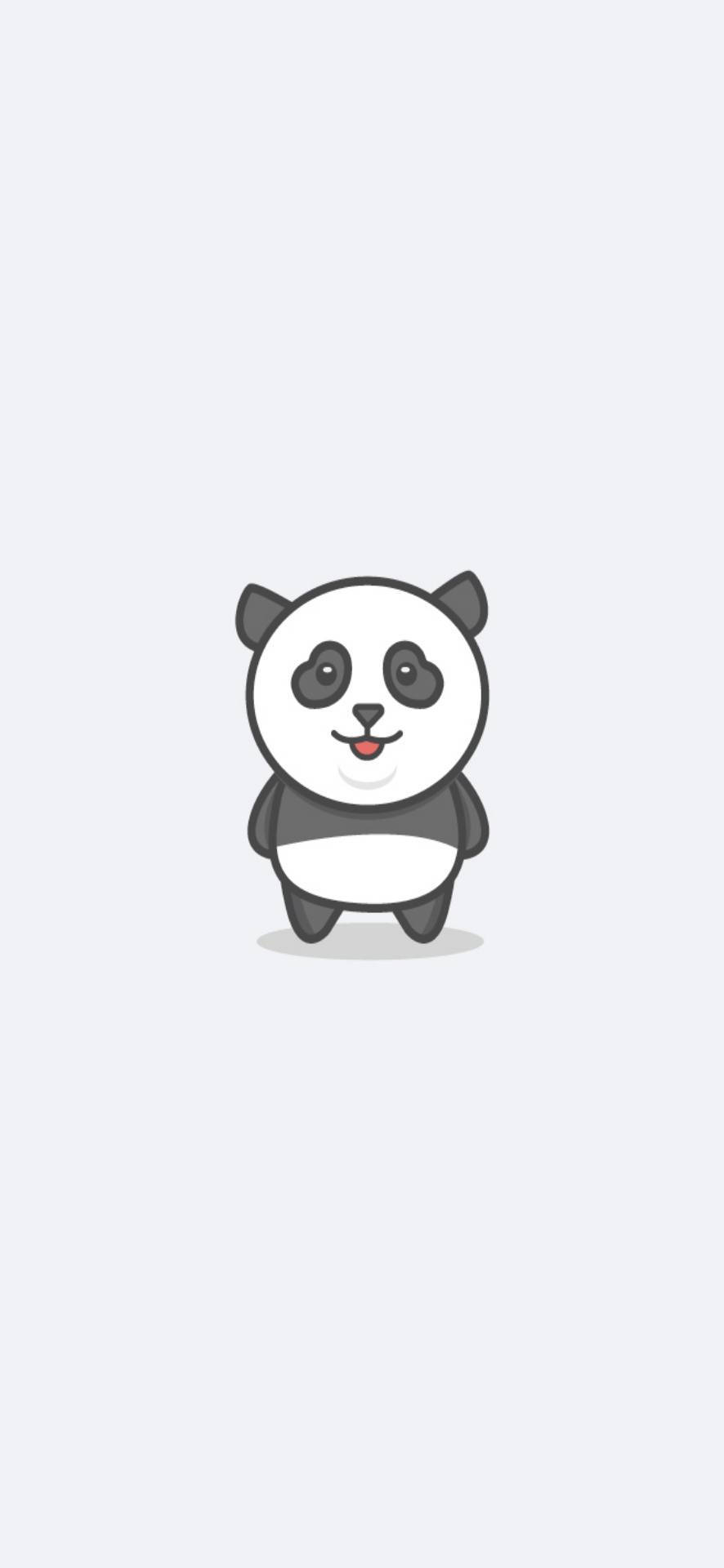 Hvit Med Søt Panda iPhone Bakgrunner
