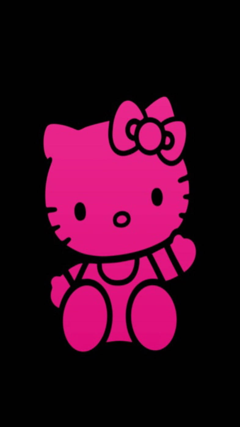 Hvit og svart Hello Kitty Bakgrunner