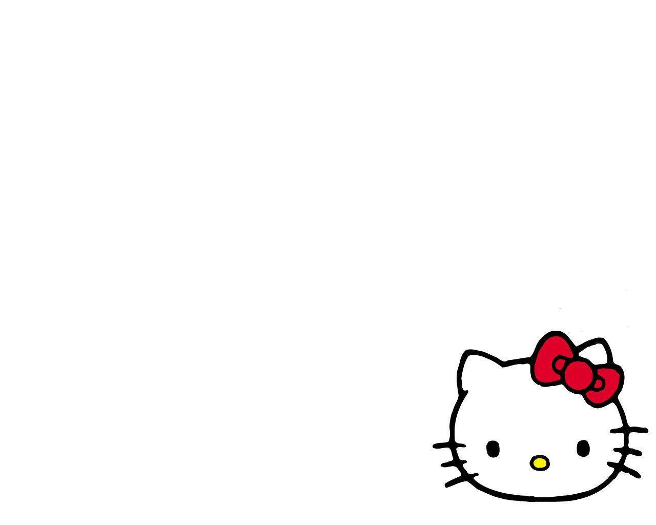 Hvit skjerm med Hello Kitty Bakgrunner