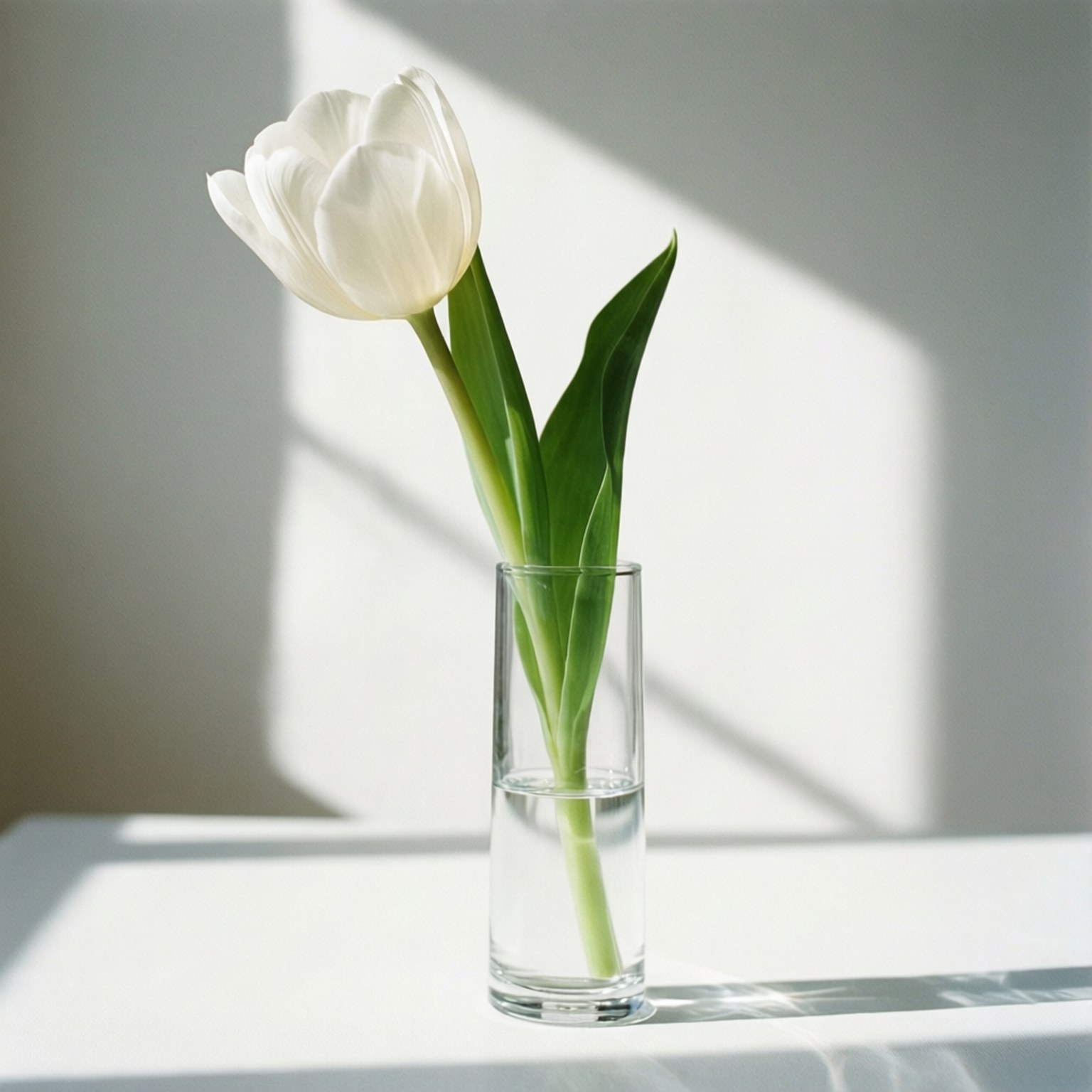 Hvit tulipan minimal Bakgrunner