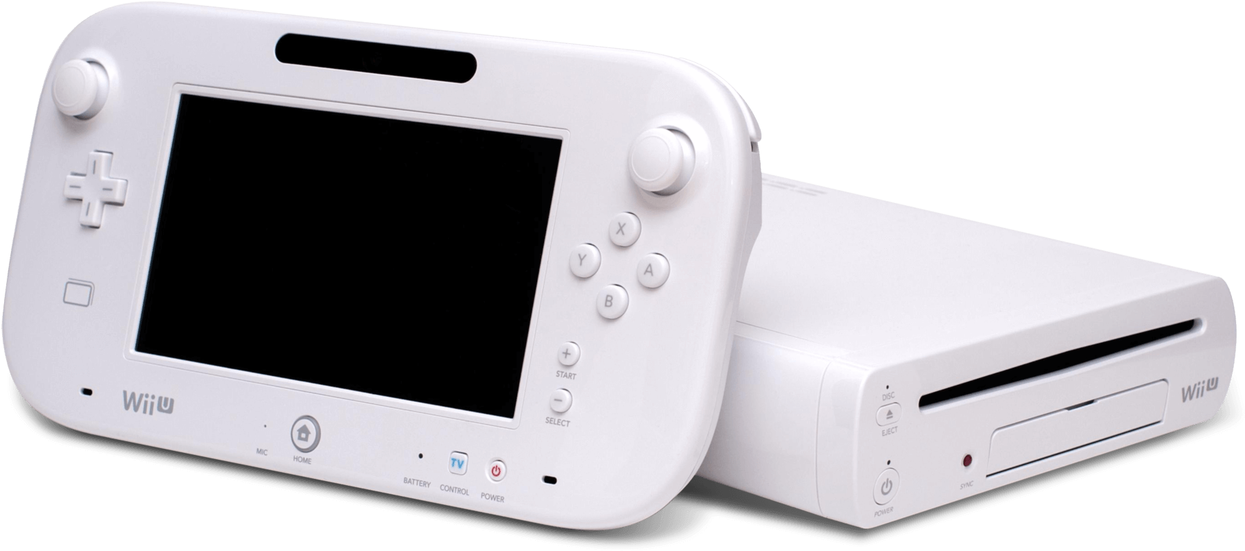 Hvit Wii U-konsoll og gamepad Bakgrunner