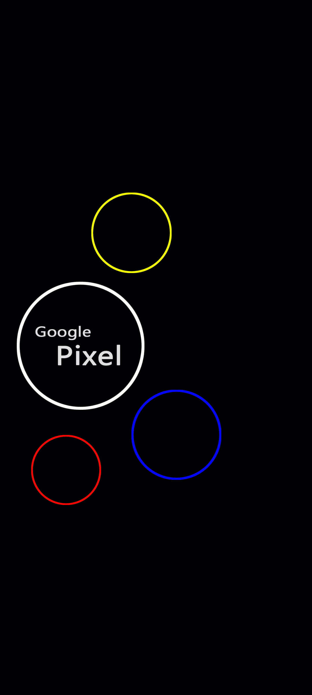 Hvite sirkler Pixel 3 AMOLED bakgrunn Bakgrunner