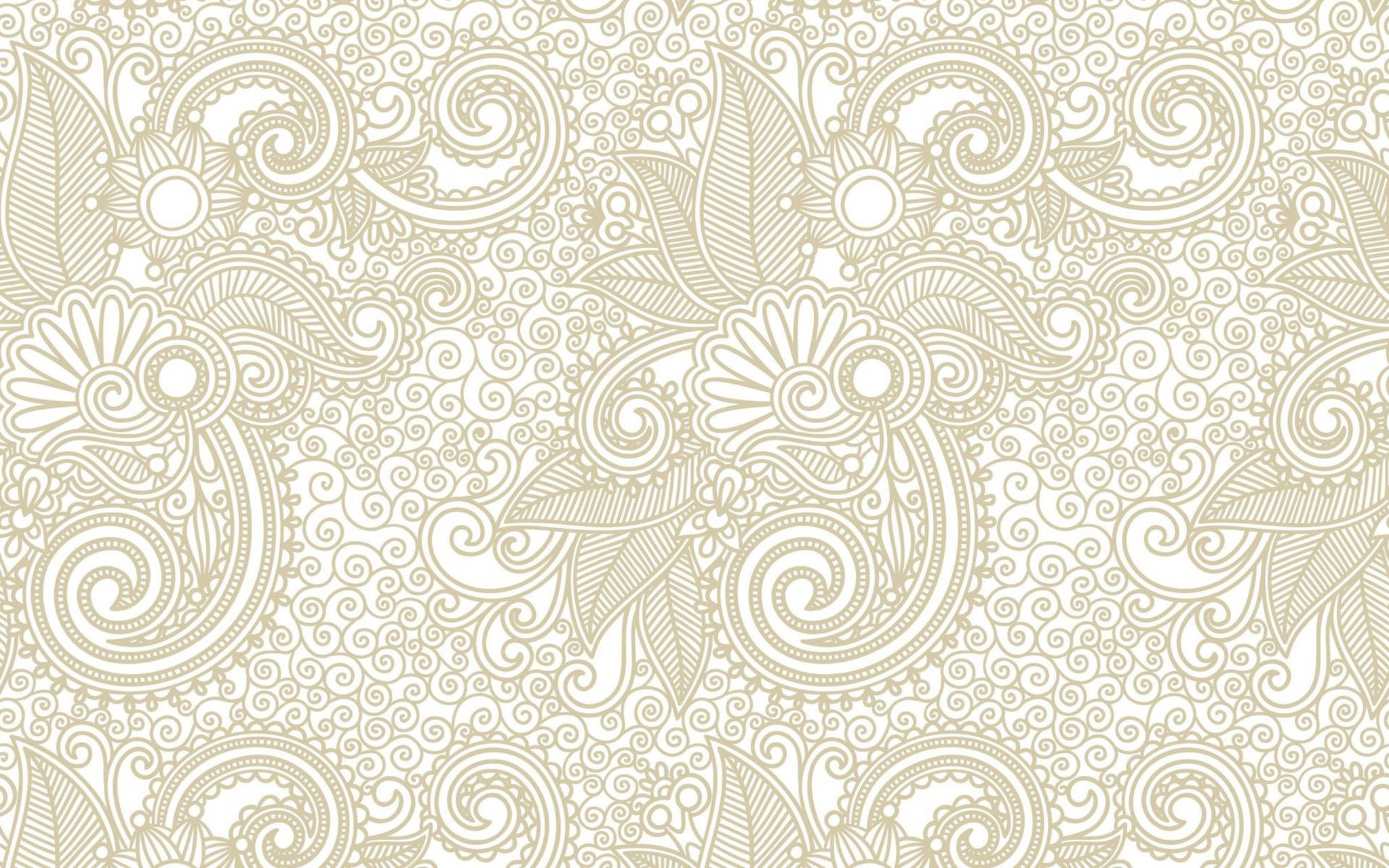 Hvitt paisley-mønster med kul design Bakgrunner