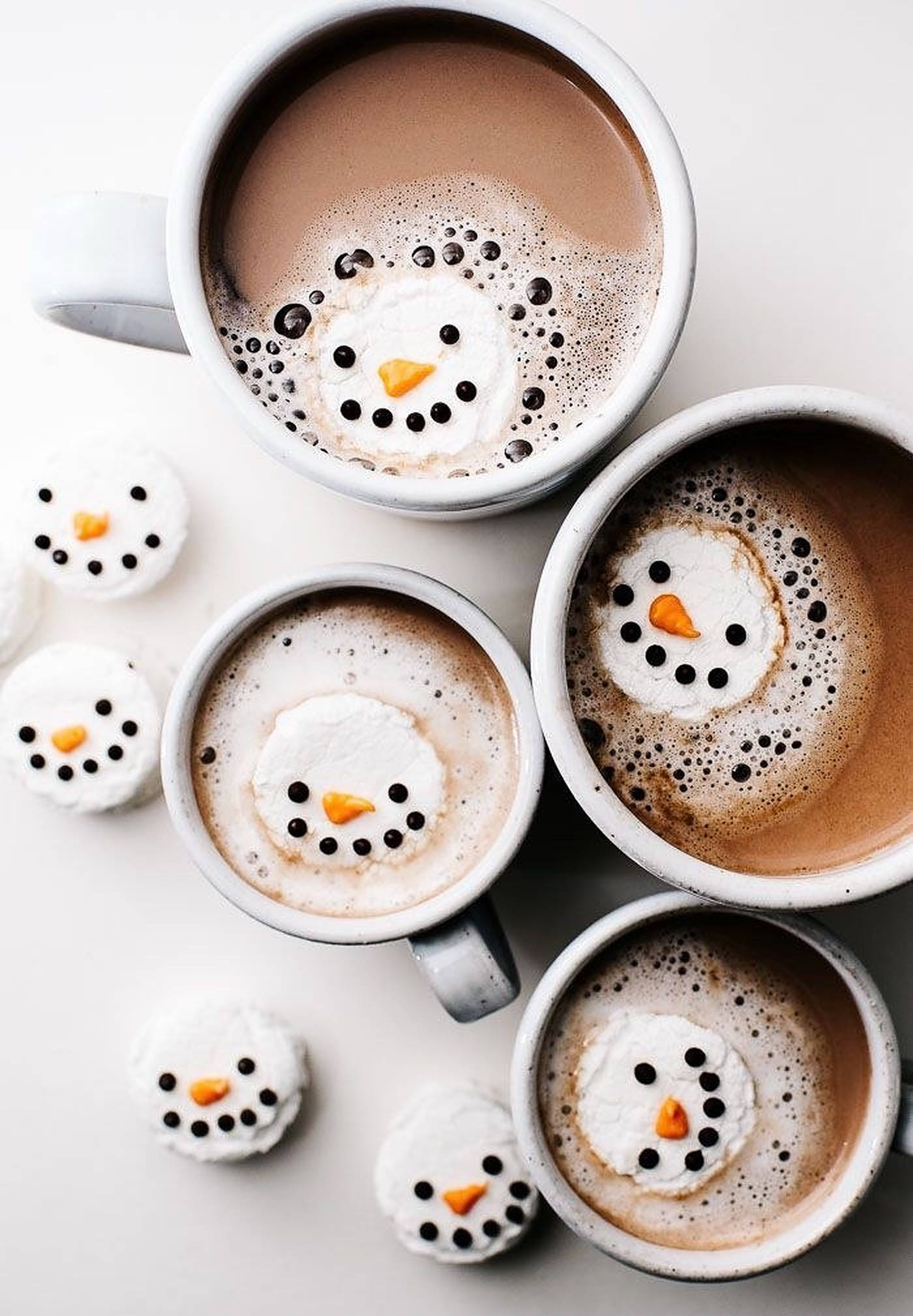 Hygge juleestetikk snømann drikke Bakgrunner