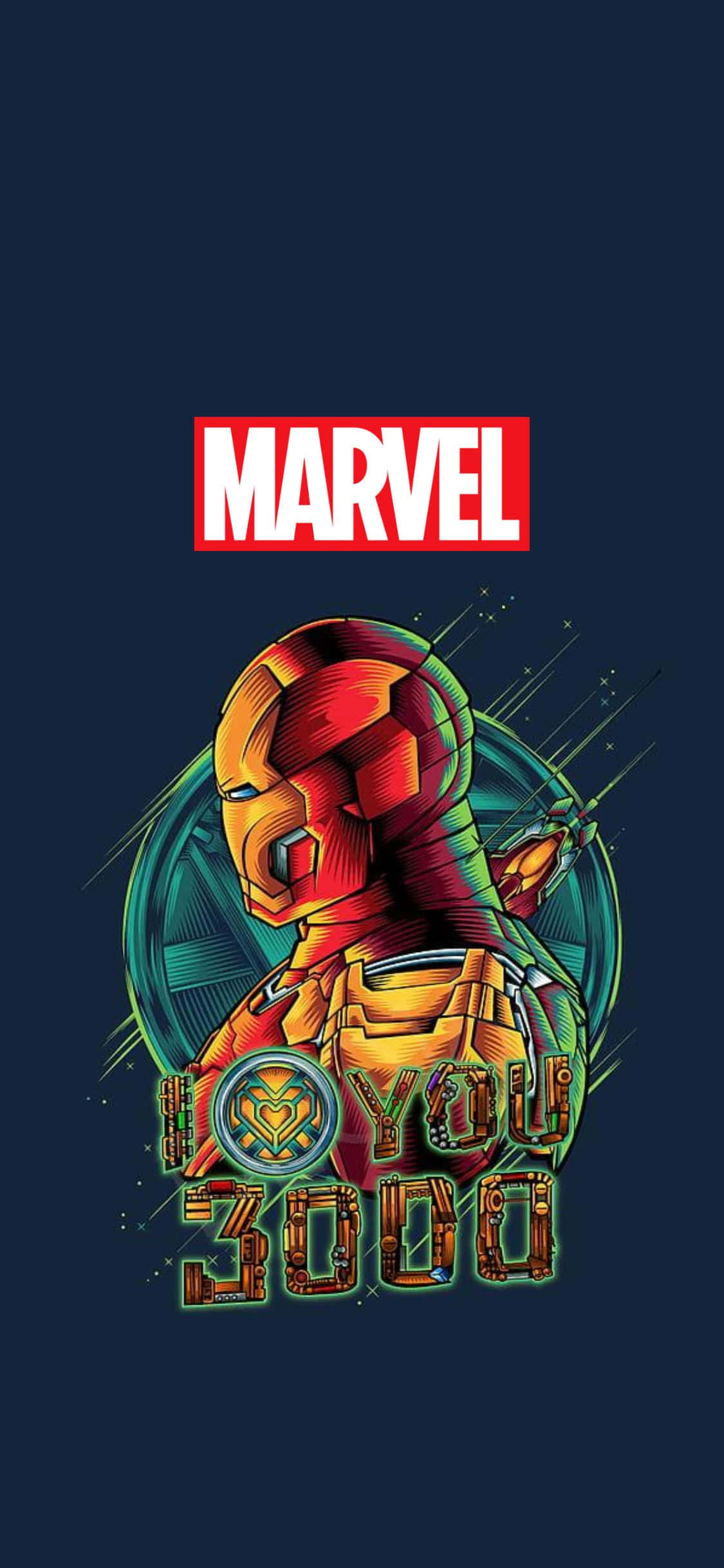 I Love You 3000 Iron Man iPhone XS Marvel-bakgrunn Bakgrunner