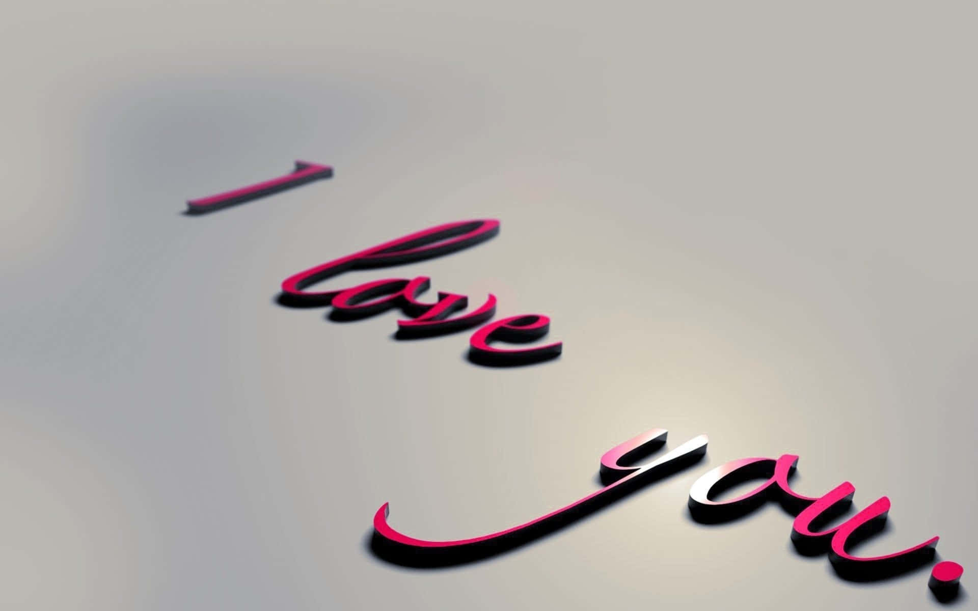 I Love You Melding 3D-bokstaver Bakgrunner