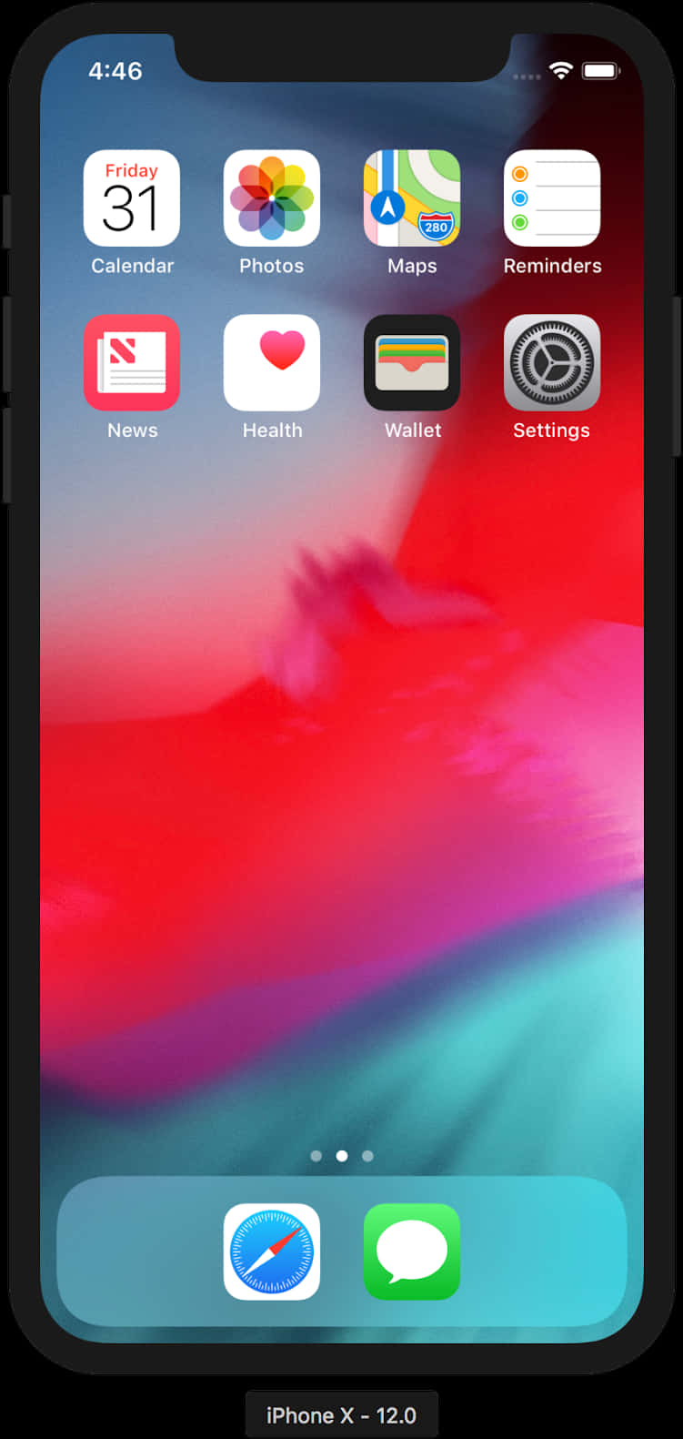 i Phone X startskjermvisning Bakgrunner