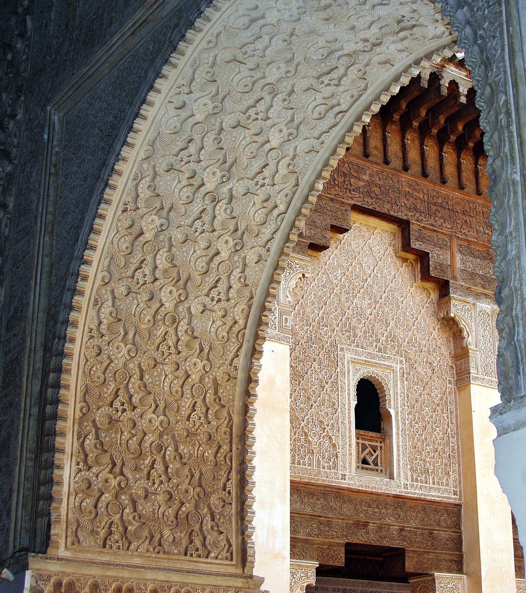 Ibn Youssef Marokko Arkitektur Bakgrunner