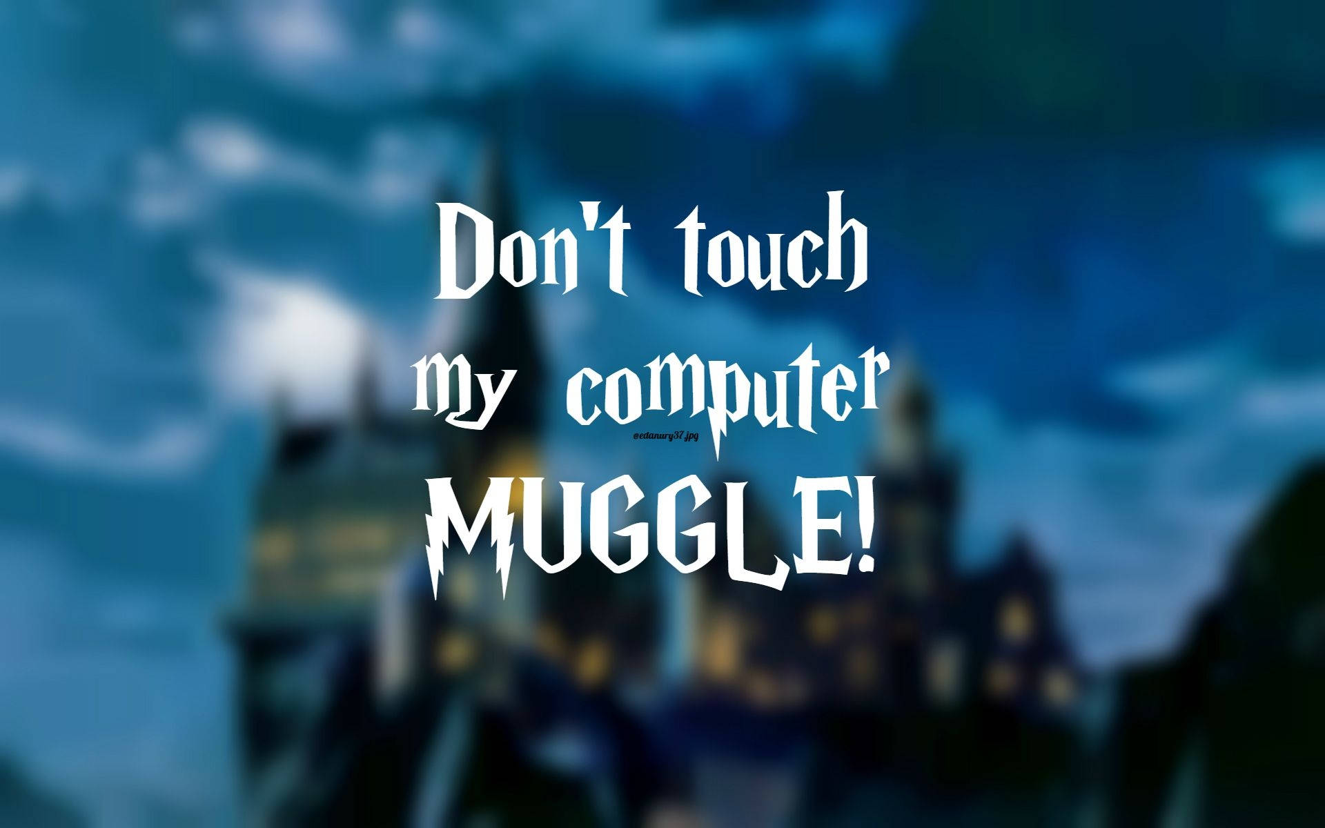 Ikke Rør Datamaskinen Min Harry Potter Bakgrunner