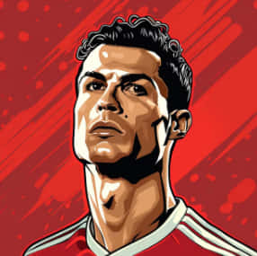 Cristiano Ronaldo,Cr7,fotball,goat,Ronaldo,Rød,Kraftig,Fotball,Estetisk