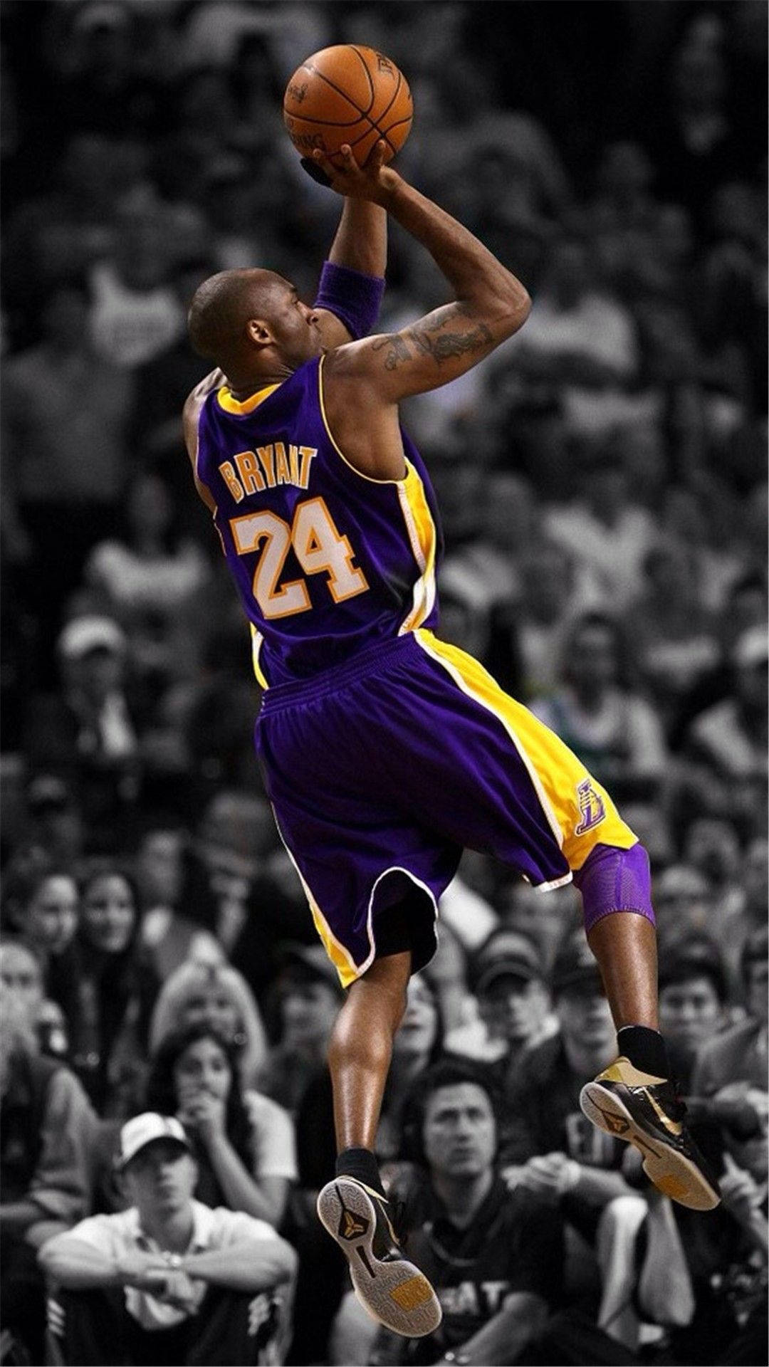 Ikonisk hoppskudd Kobe Bryant iPhone Bakgrunner