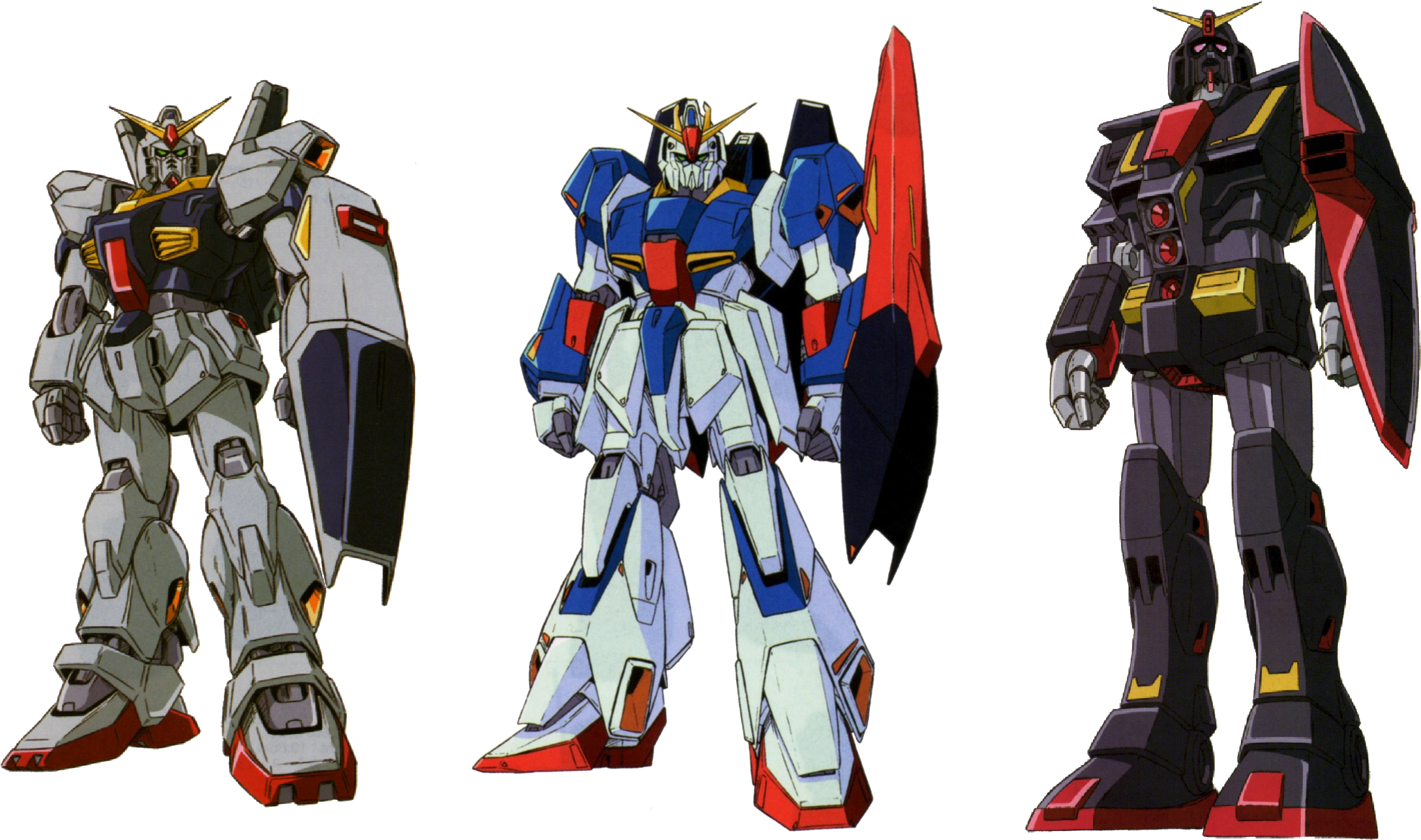 Ikoniske Gundam Mech-trioer Bakgrunner