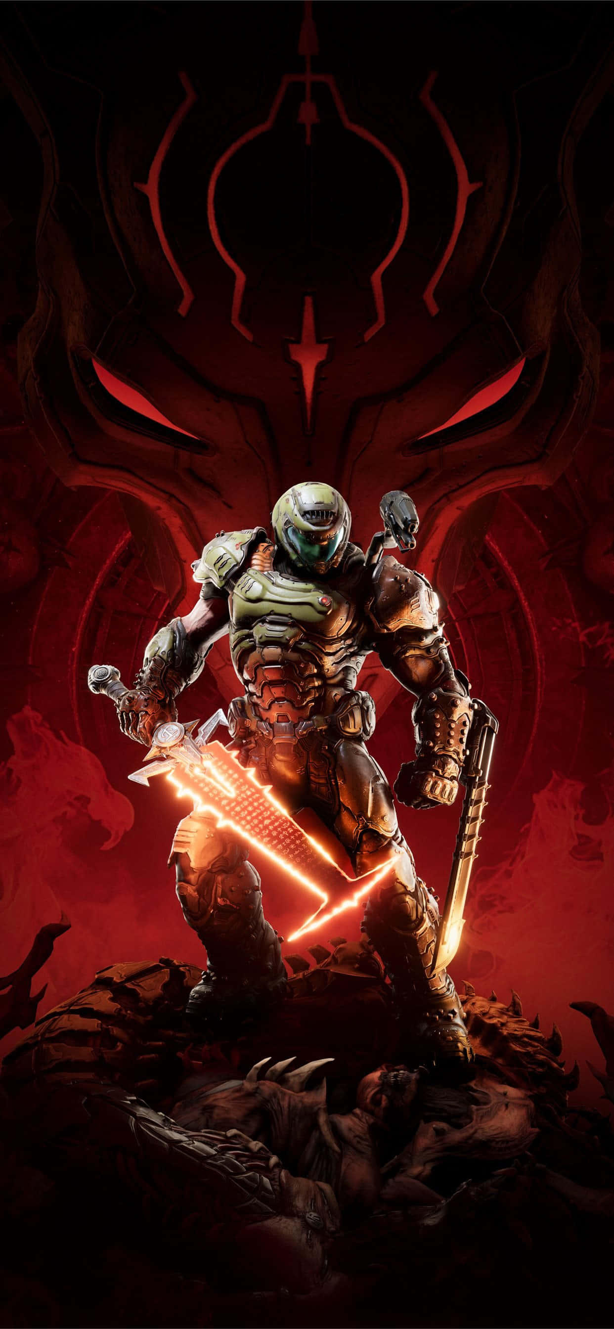 Ild og raseri: Gå inn i Doom Eternals verden på din iPhone. Bakgrunner